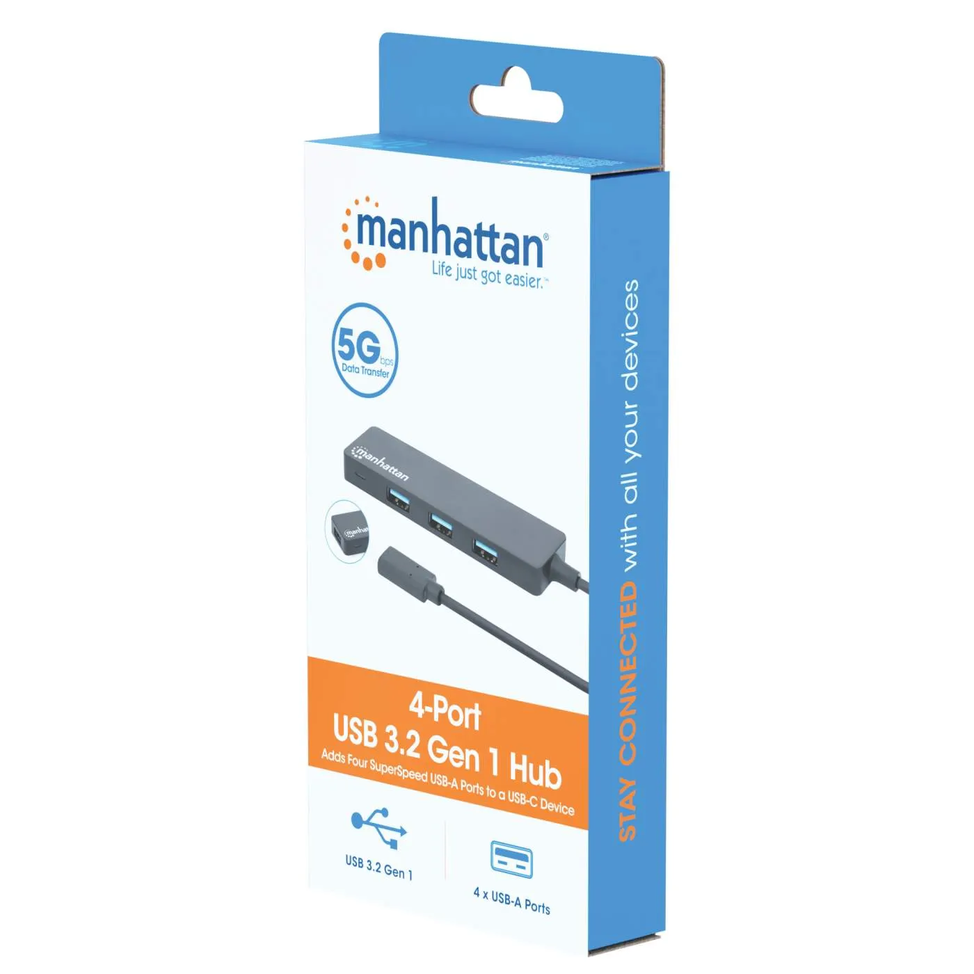 4-Port USB 3.0 Type-C Hub