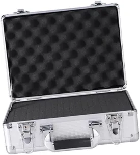 Aluminum Alloy Case Organizer Sturdy Lockable Hard Shell Portable Aluminum Lockbox Carrying Case for Travel Men Camera Gear, with Sponge