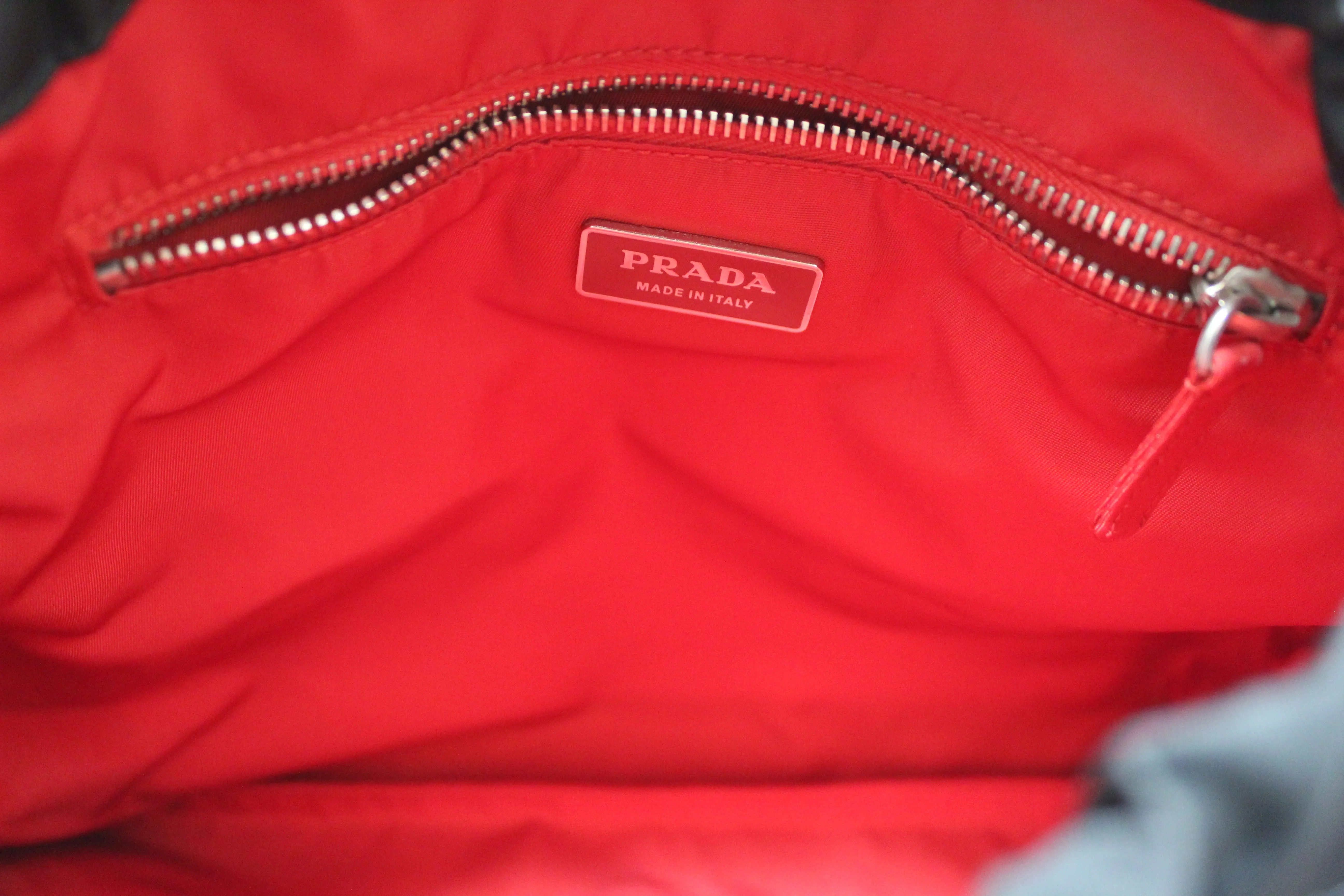 Authentic Prada Black Tessuto Small Nylon Drawstring Tote Bag