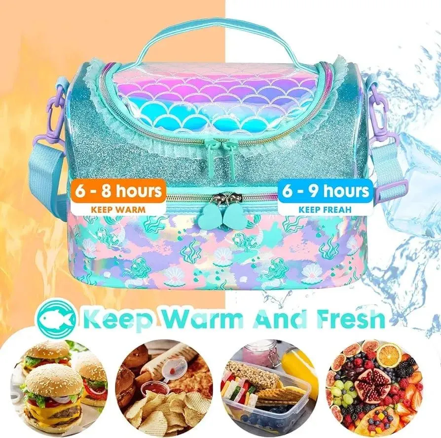 BEAUTIFUL MERMAID DUAL COMPARTMENT LUNCH BAG