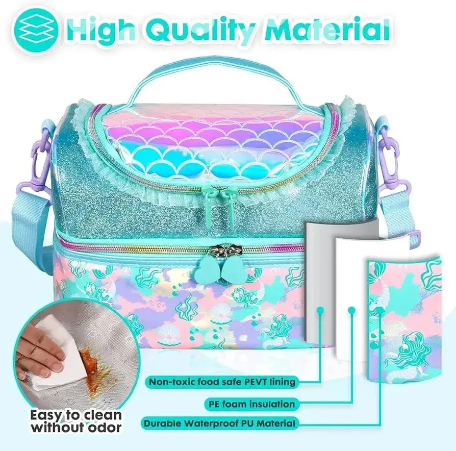 BEAUTIFUL MERMAID DUAL COMPARTMENT LUNCH BAG