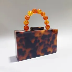 Brown Acrylic Evening Clutch