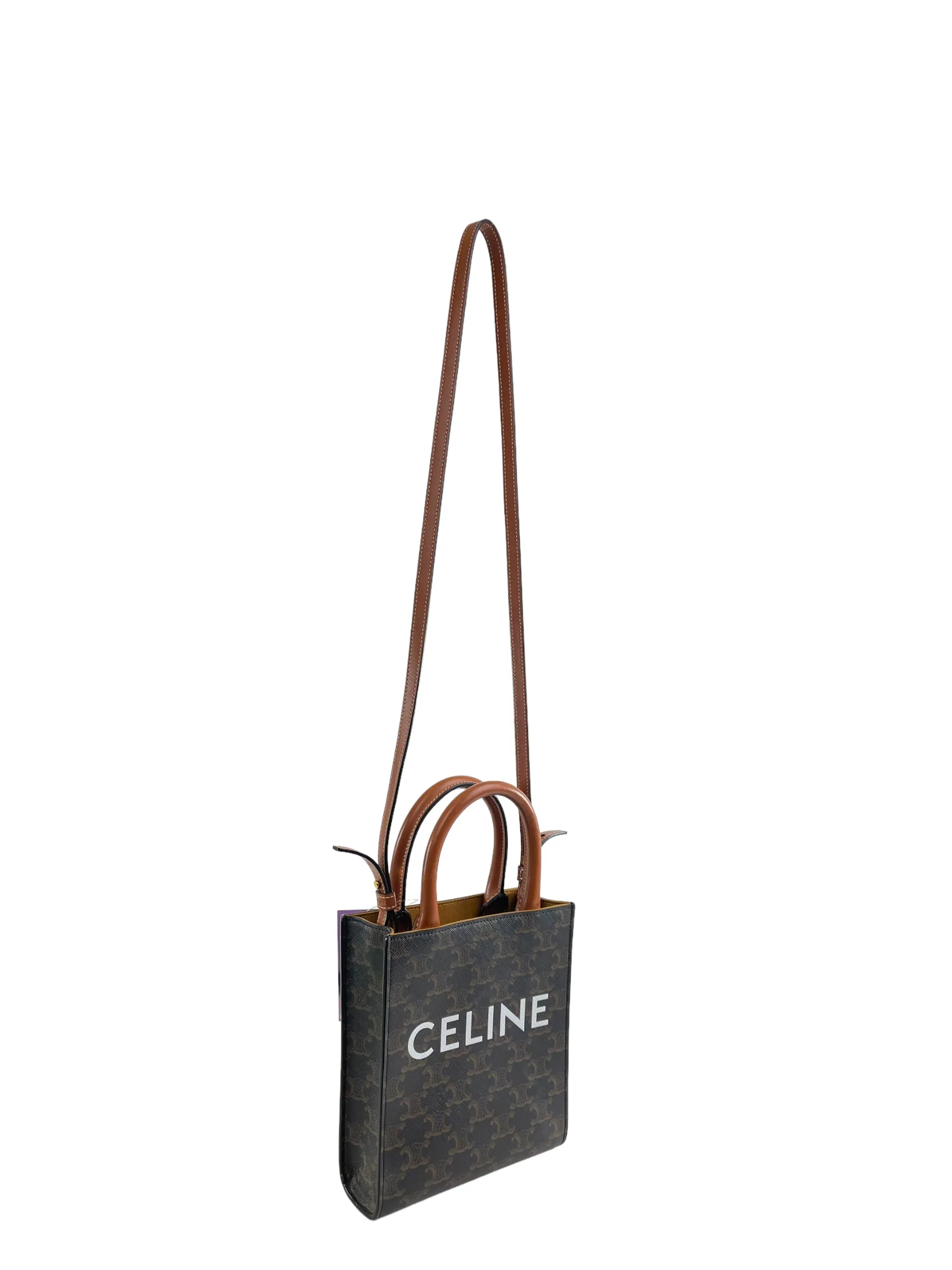 Celine Mini Cabas Vertical Monogram Canvas Crossbody