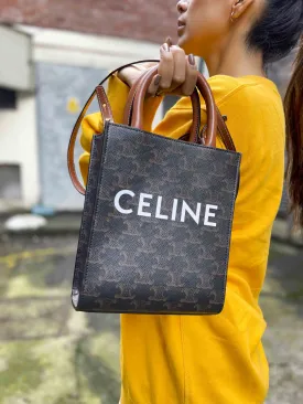Celine Mini Cabas Vertical Monogram Canvas Crossbody