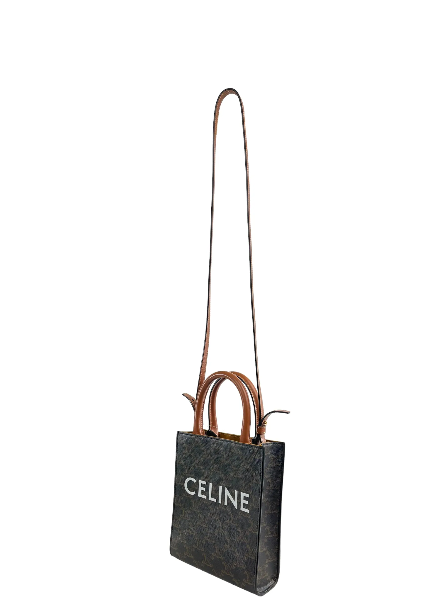 Celine Mini Cabas Vertical Monogram Canvas Crossbody