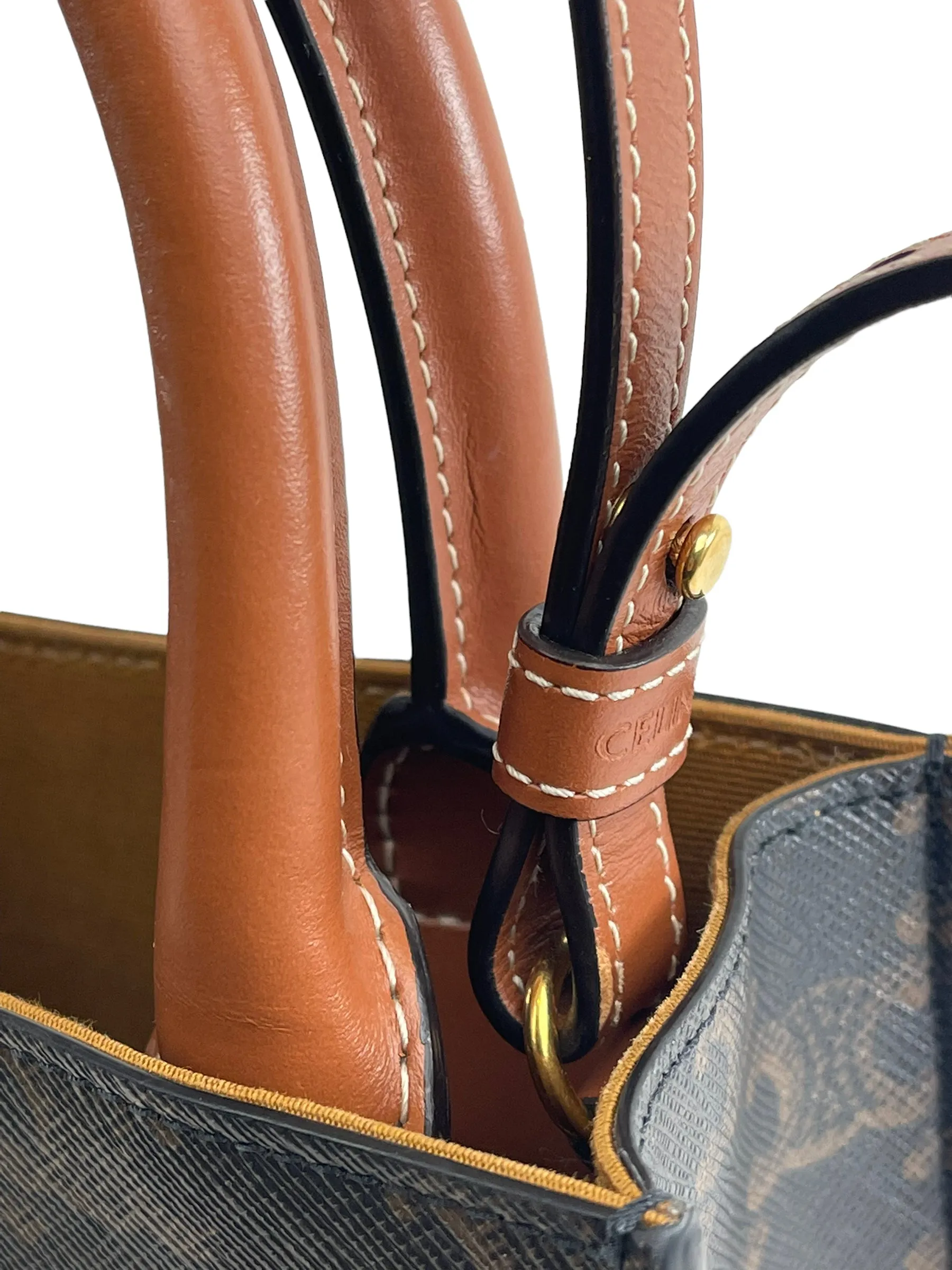 Celine Mini Cabas Vertical Monogram Canvas Crossbody