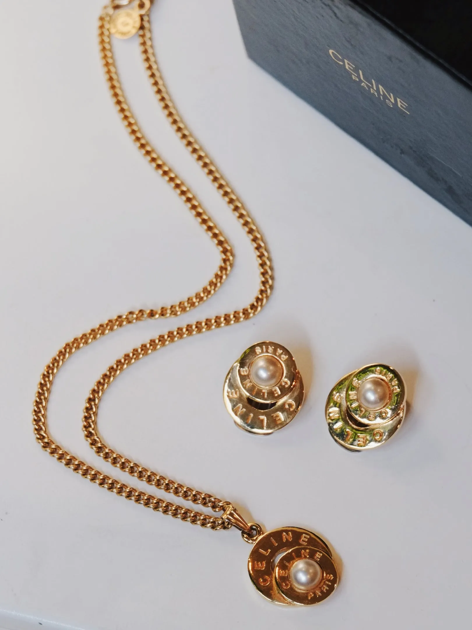 Celine Necklace & Earrings set (vintage)