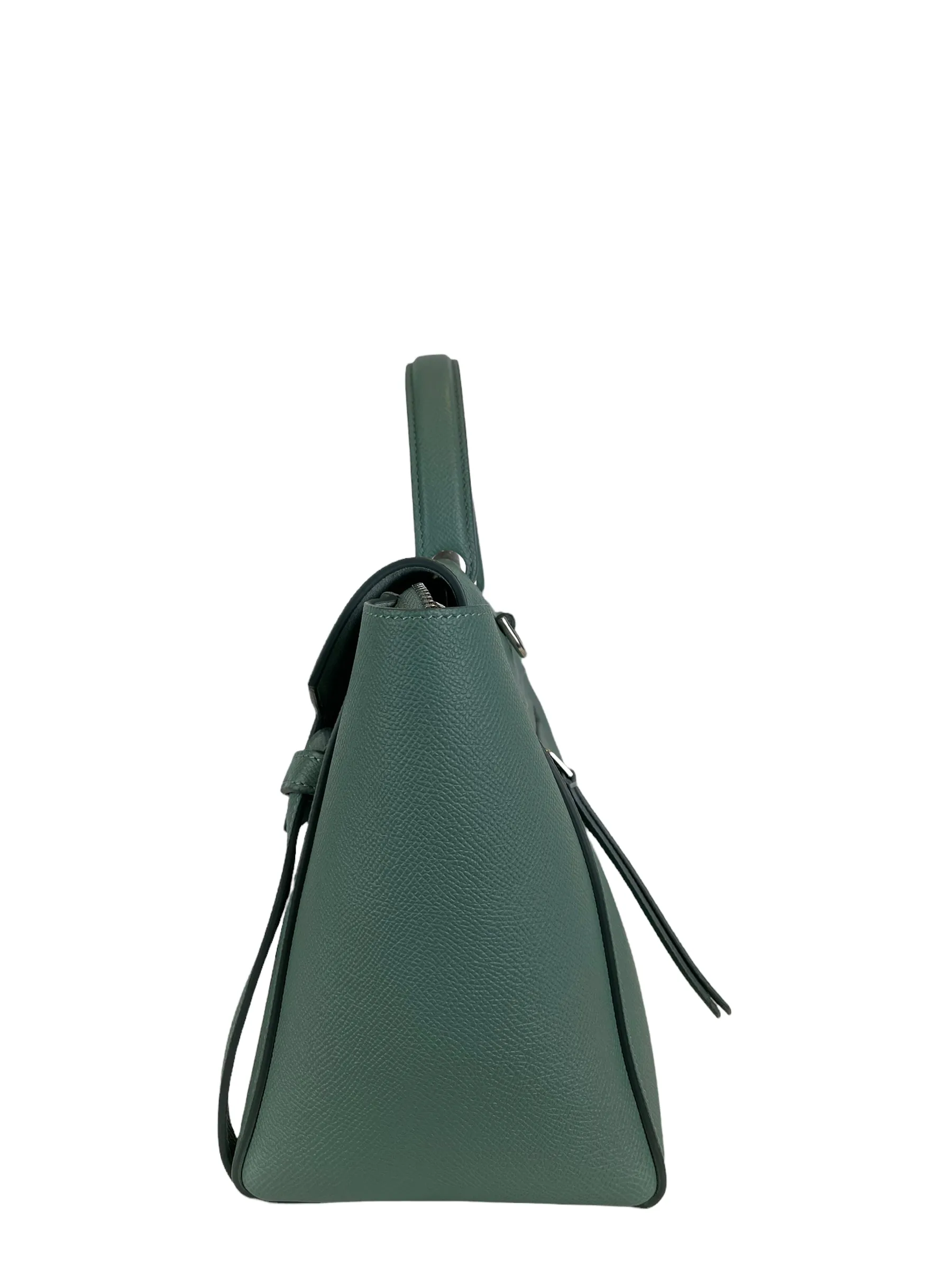 Celine Sea Green Grained Calfskin Leather "Micro Beltbag" Crossbody