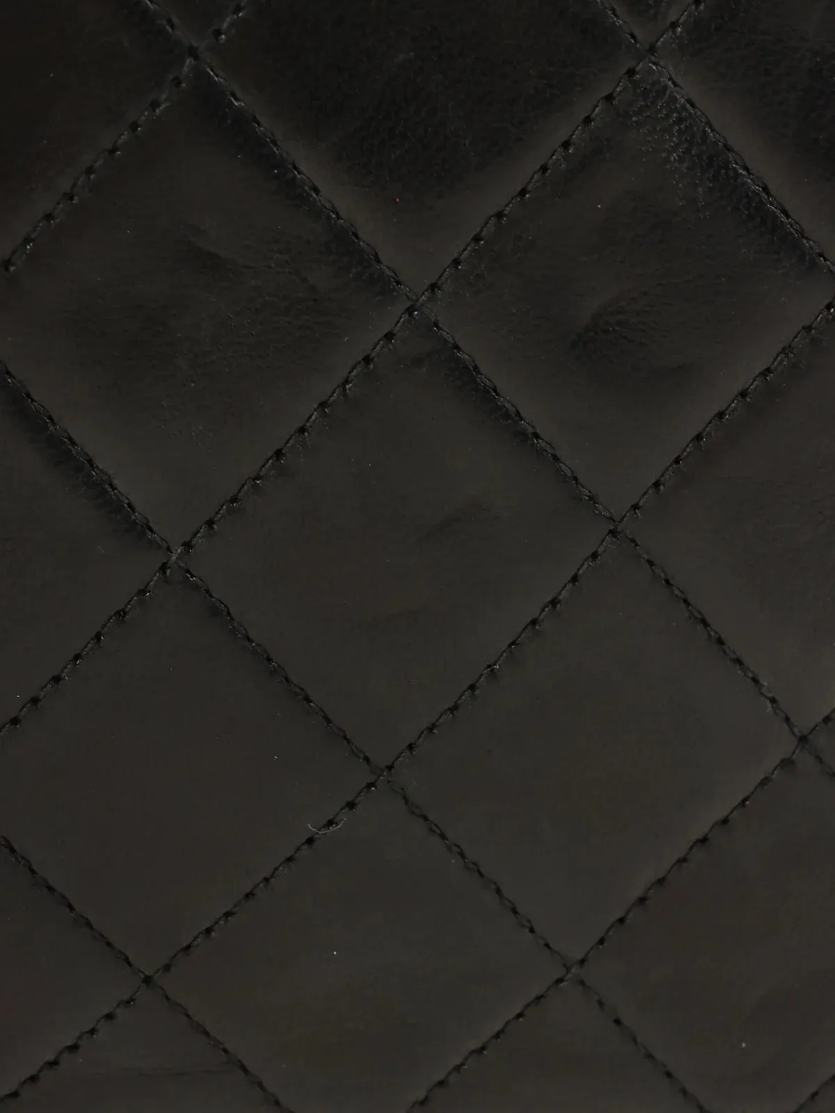 CHANEL Around 1985~1990 Made Mini Cc Mark Plate Mini Chain Bag Black