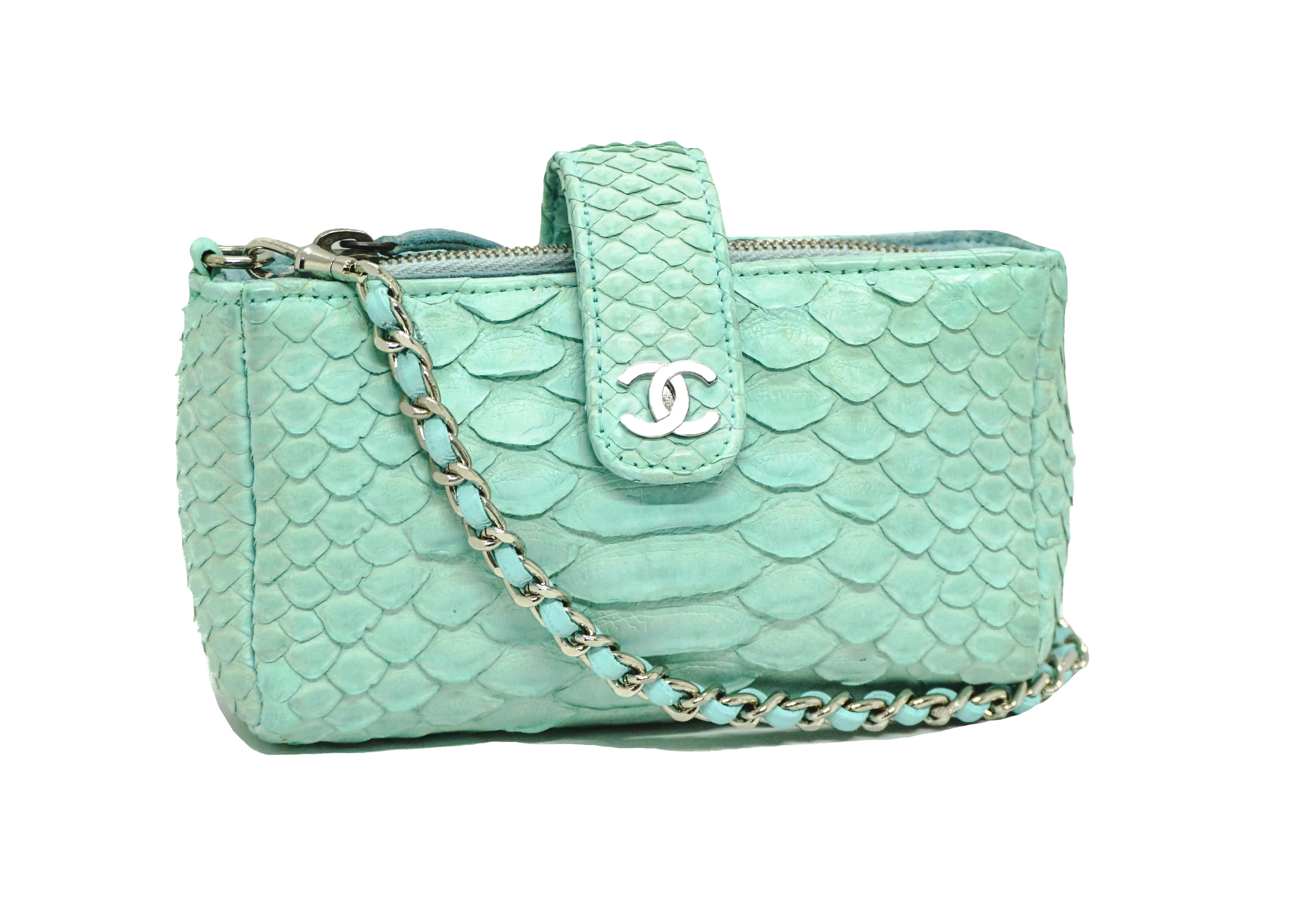 Chanel Rare Blue Python Micro Mini