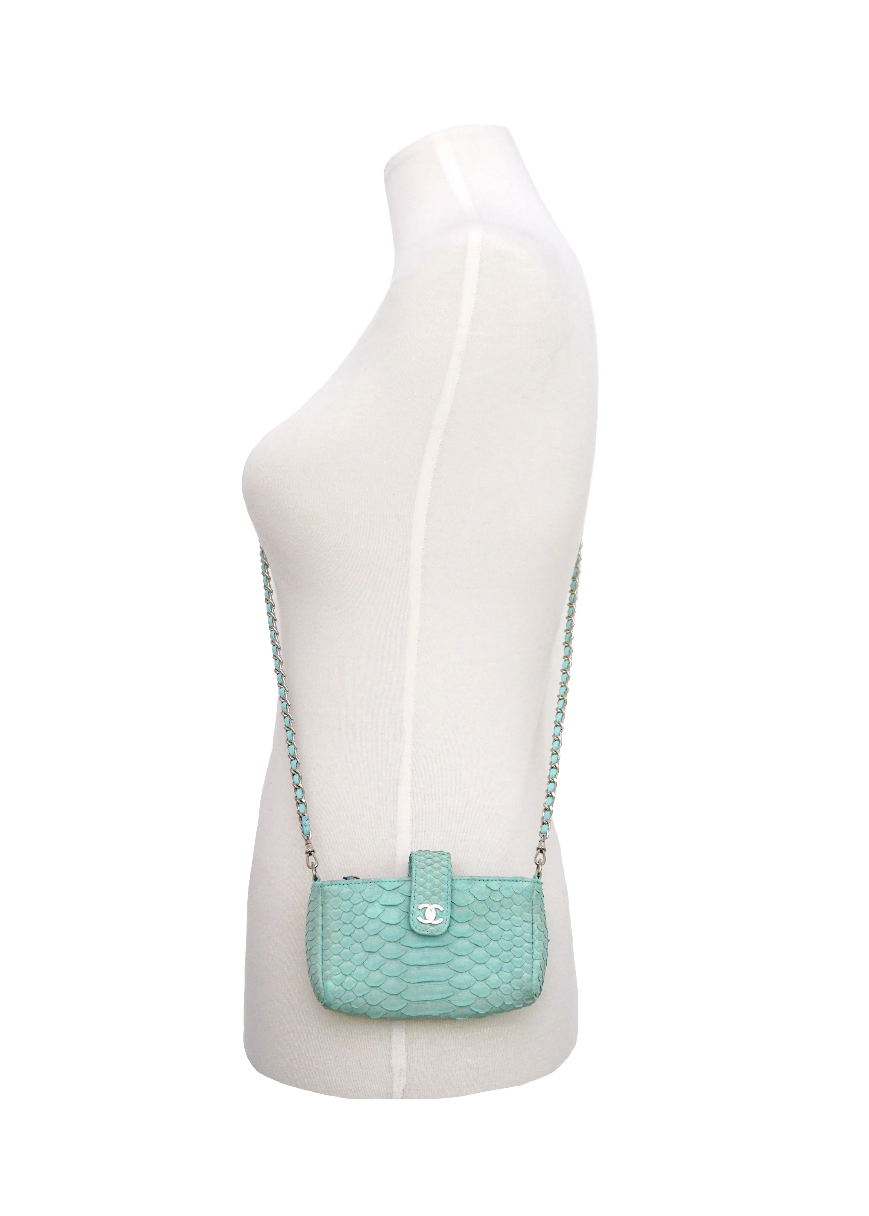 Chanel Rare Blue Python Micro Mini