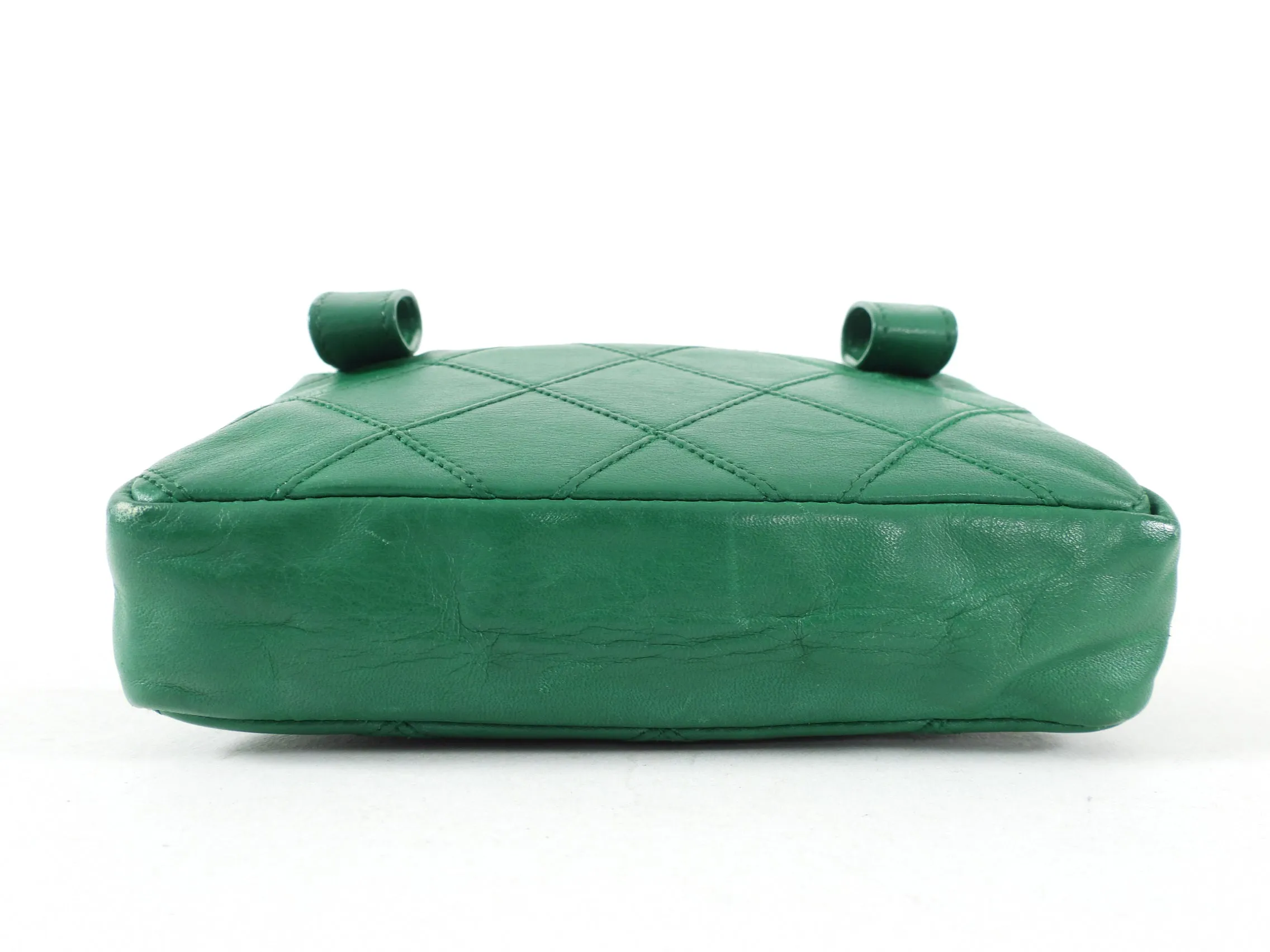 Chanel Vintage Early 1980's Green Belt Waist Bag - 28-30"