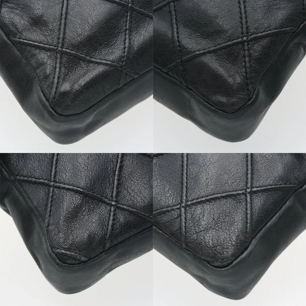 Chanel Vintage Lambskin Leather Belt Bum Waist Bag Black