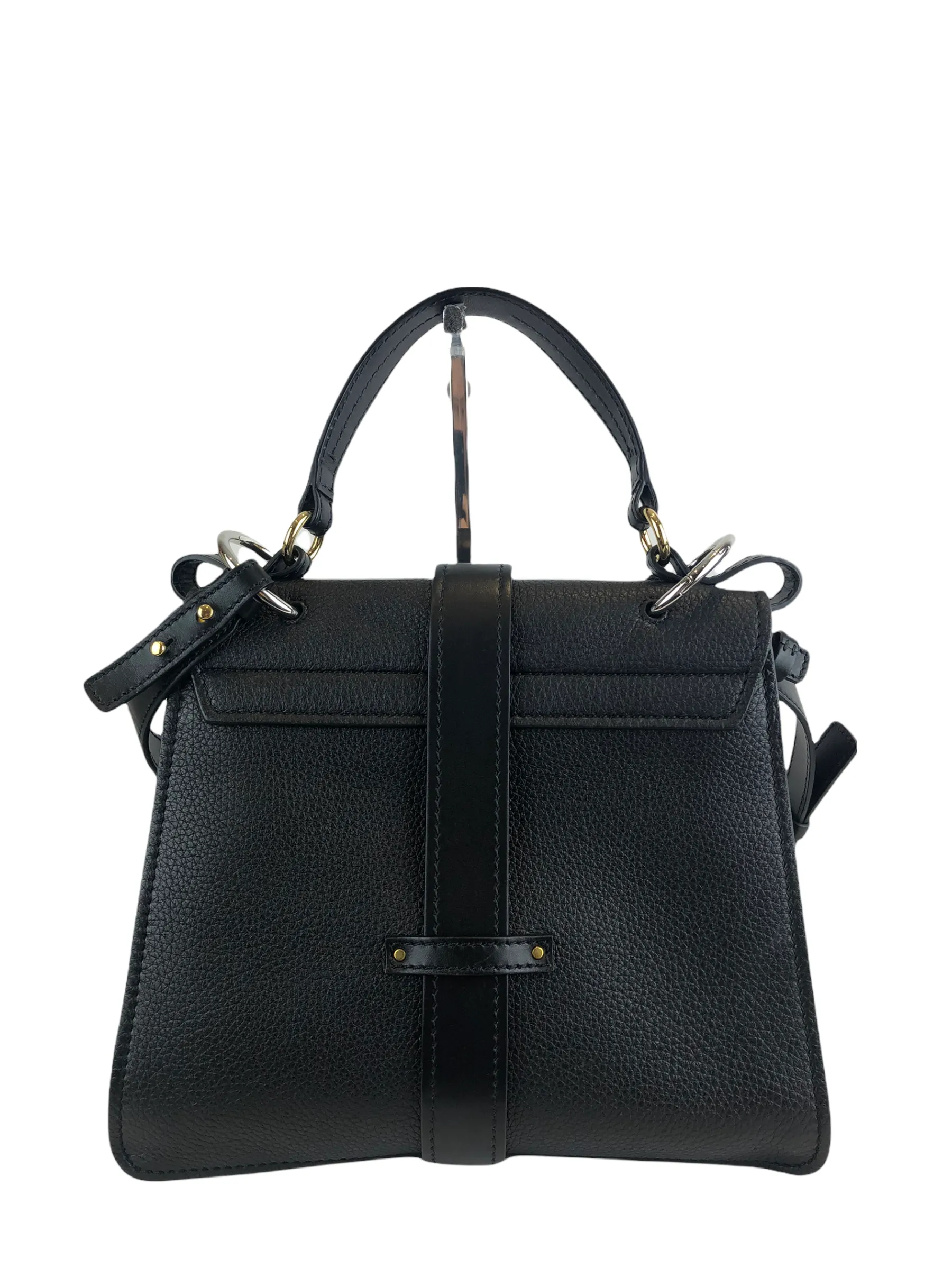 Chloé Black Leather “Aby Day” Shoulder Bag