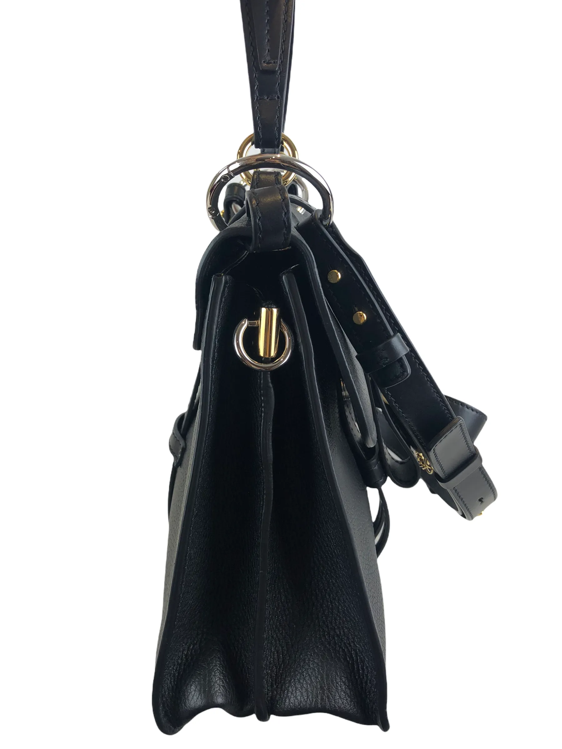 Chloé Black Leather “Aby Day” Shoulder Bag