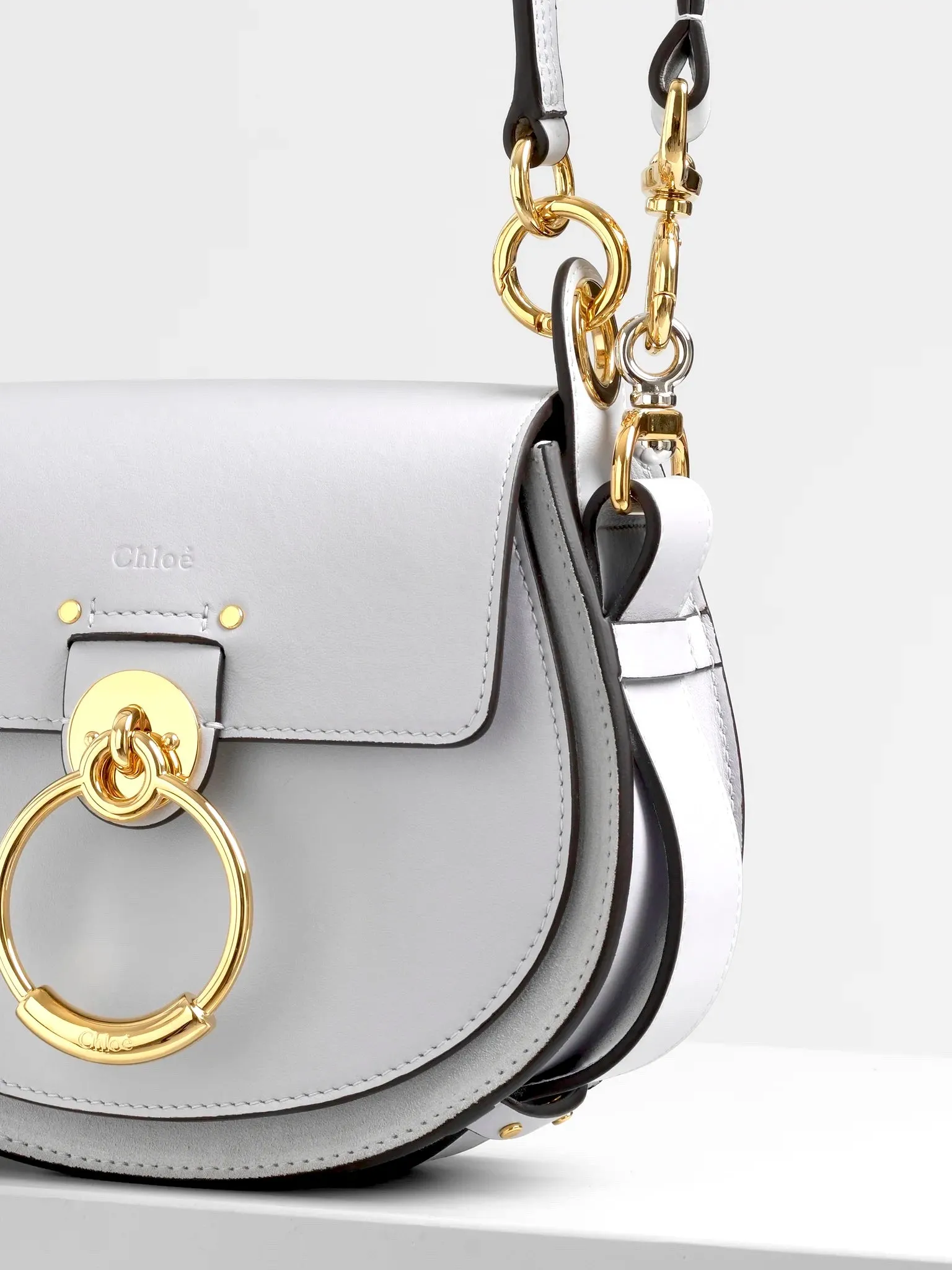 CHLOÉ CALFSKIN LEATHER SMALL TESS BAG
