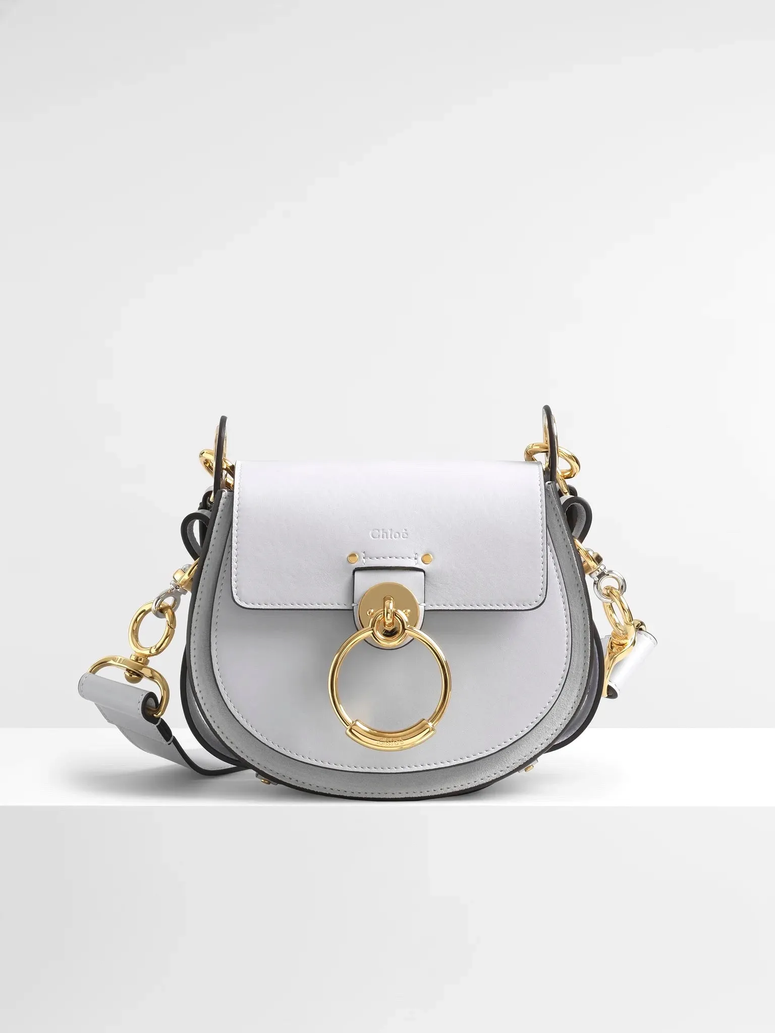 CHLOÉ CALFSKIN LEATHER SMALL TESS BAG