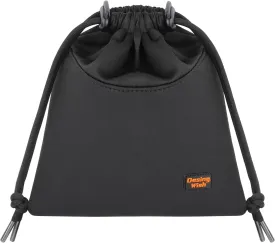 Desing Wish Lightweight Headphone Storage Bag, Portable Headset Carrying Pouch Headphone Case Bag Soft Travel Pouch for Over-Ear Headphones/Gaming Headsets/Neckband Earbuds (Large Black)