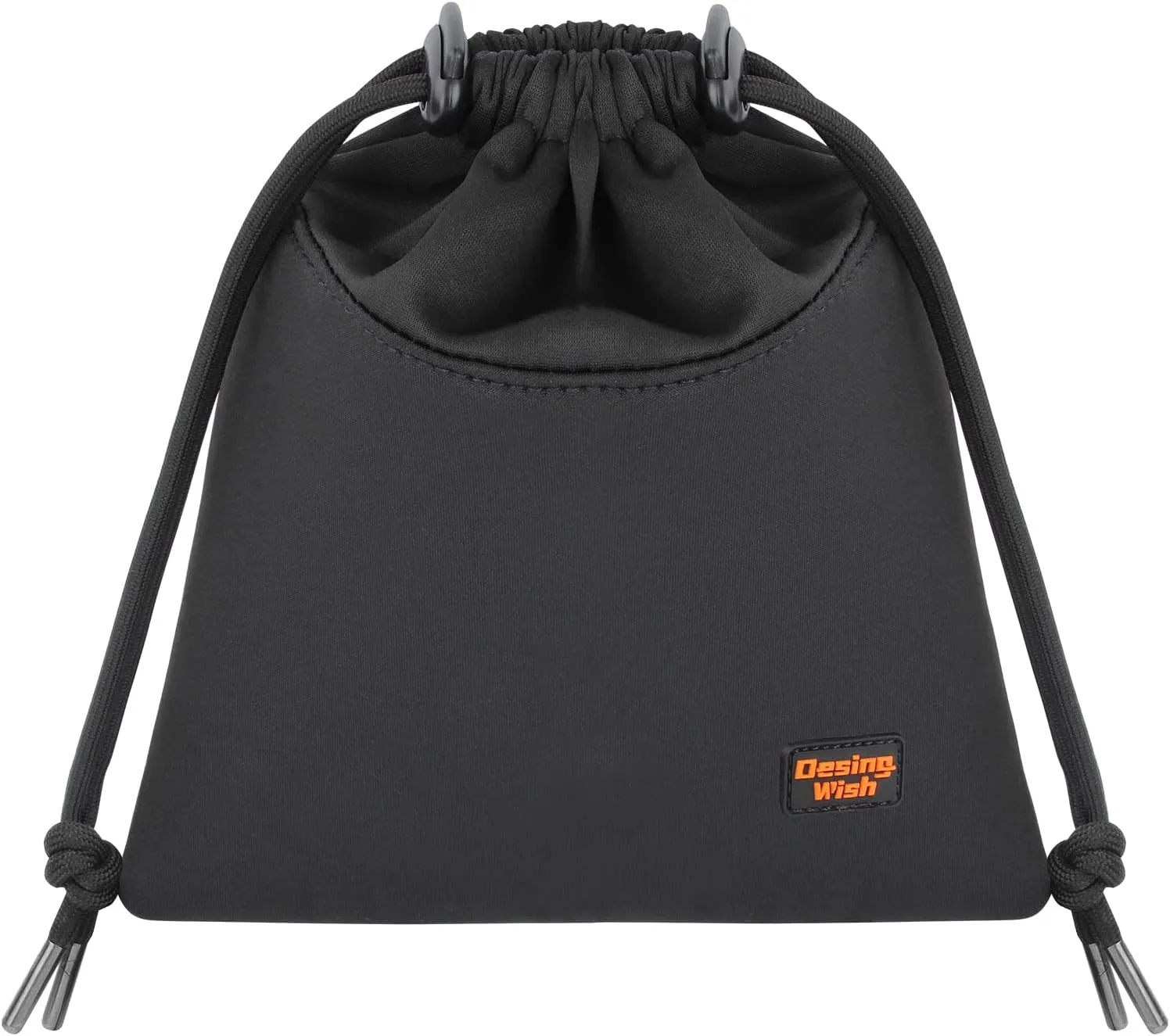 Desing Wish Lightweight Headphone Storage Bag, Portable Headset Carrying Pouch Headphone Case Bag Soft Travel Pouch for Over-Ear Headphones/Gaming Headsets/Neckband Earbuds (Large Black)