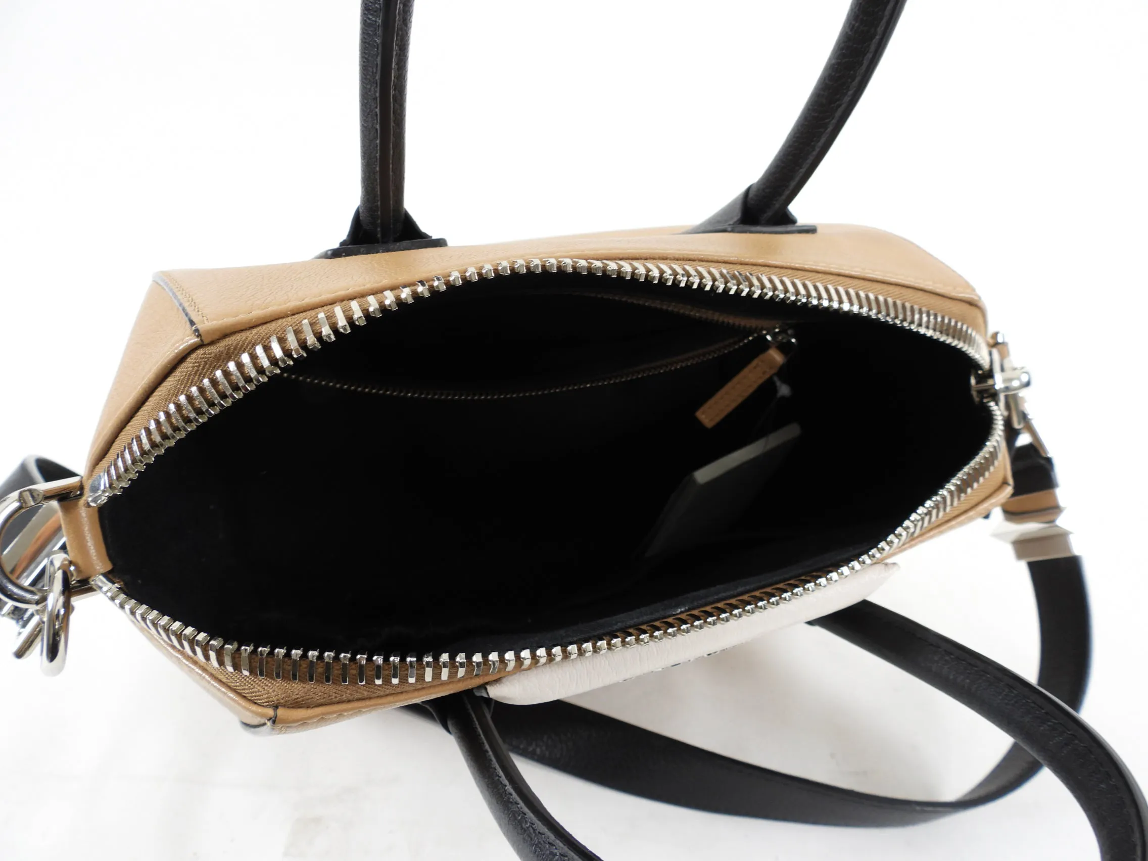 Givenchy Antigona Tricolor Small Bag in Beige, White, Black