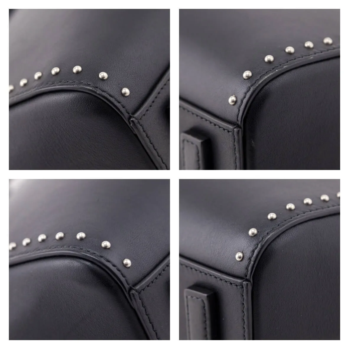 Givenchy Black Smooth Calfskin Mini Studded Antigona Bag