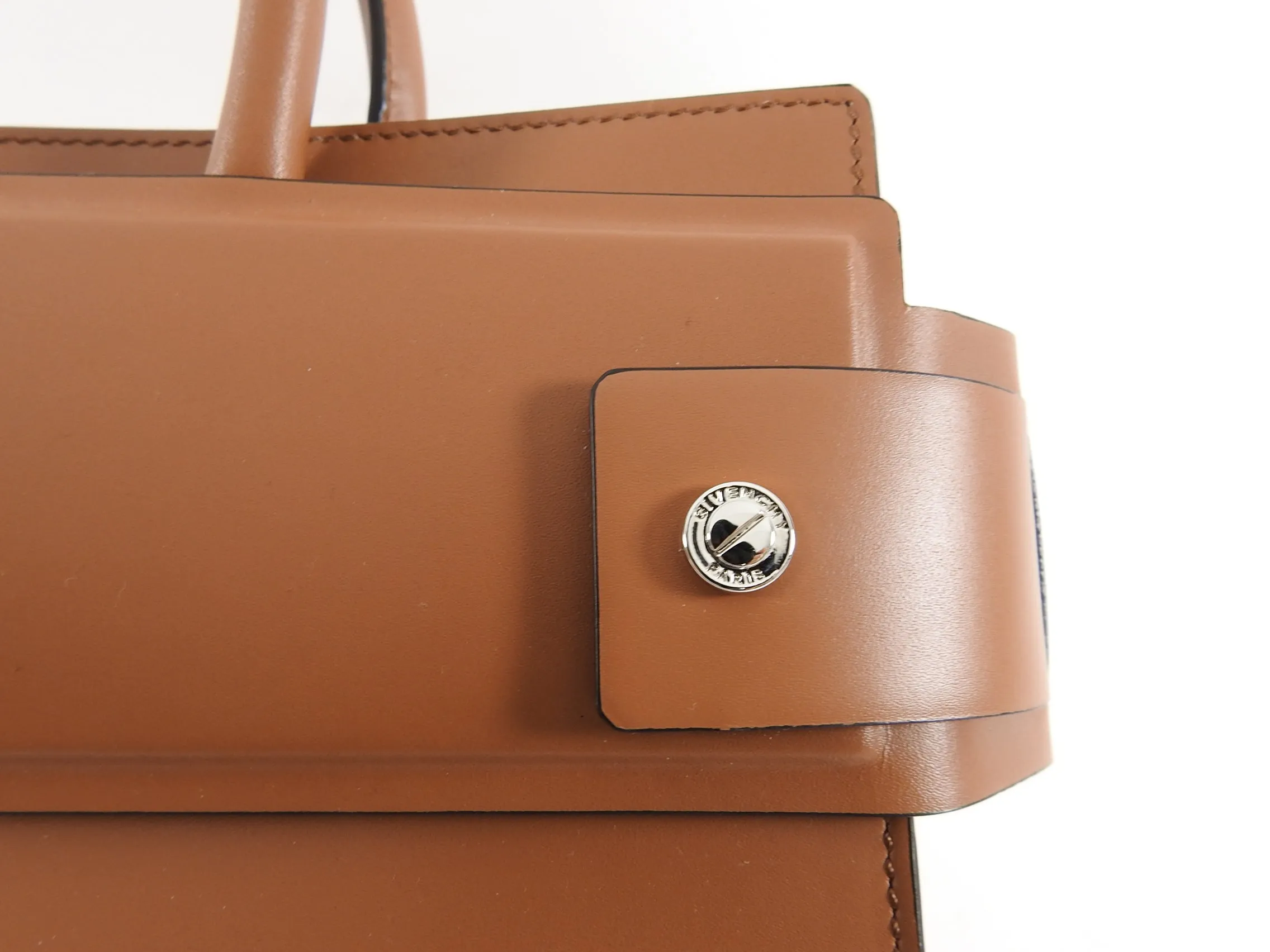 Givenchy Brown Small Structured Horizon Shoulder Bag