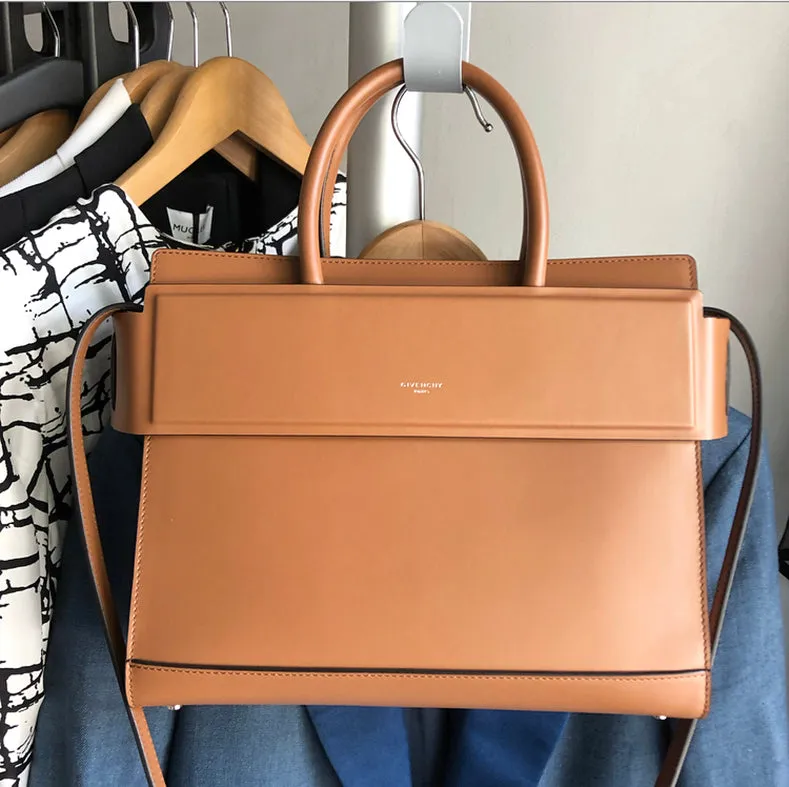 Givenchy Brown Small Structured Horizon Shoulder Bag