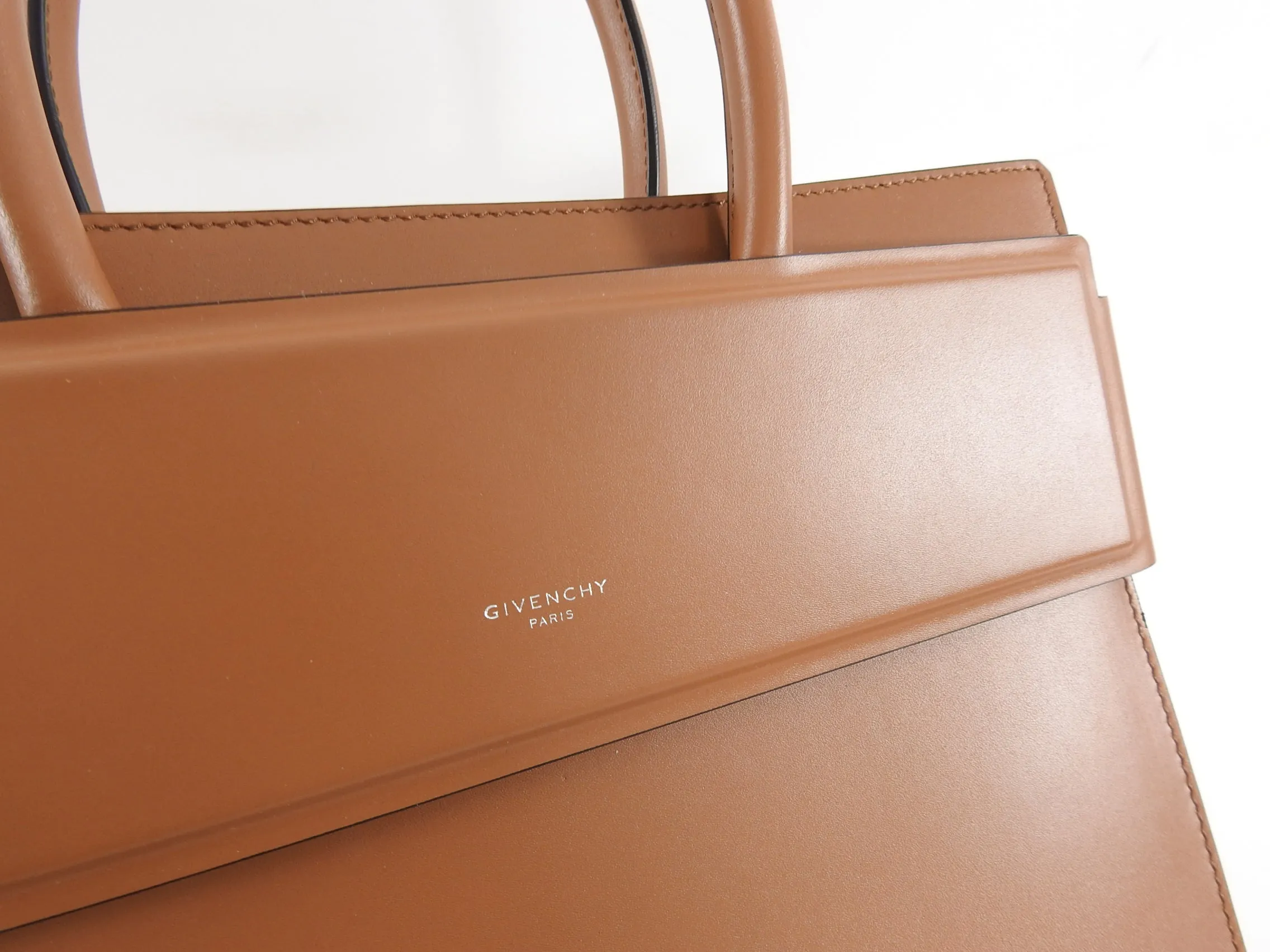 Givenchy Brown Small Structured Horizon Shoulder Bag