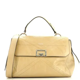 GIVENCHY ID Flap Bag Crinkled Glazed Leather Medium