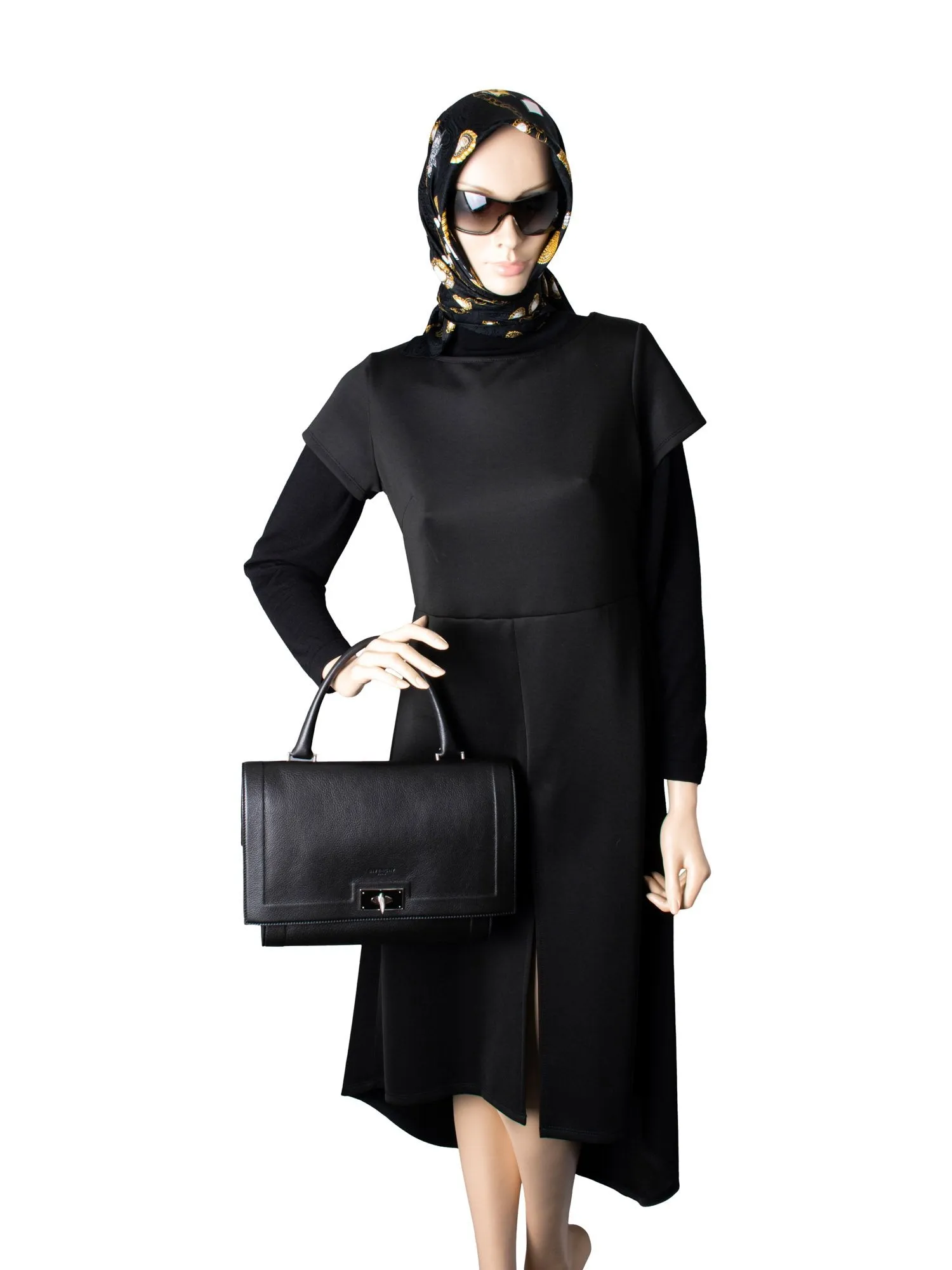 Givenchy Leather Shark Satchel Bag Black