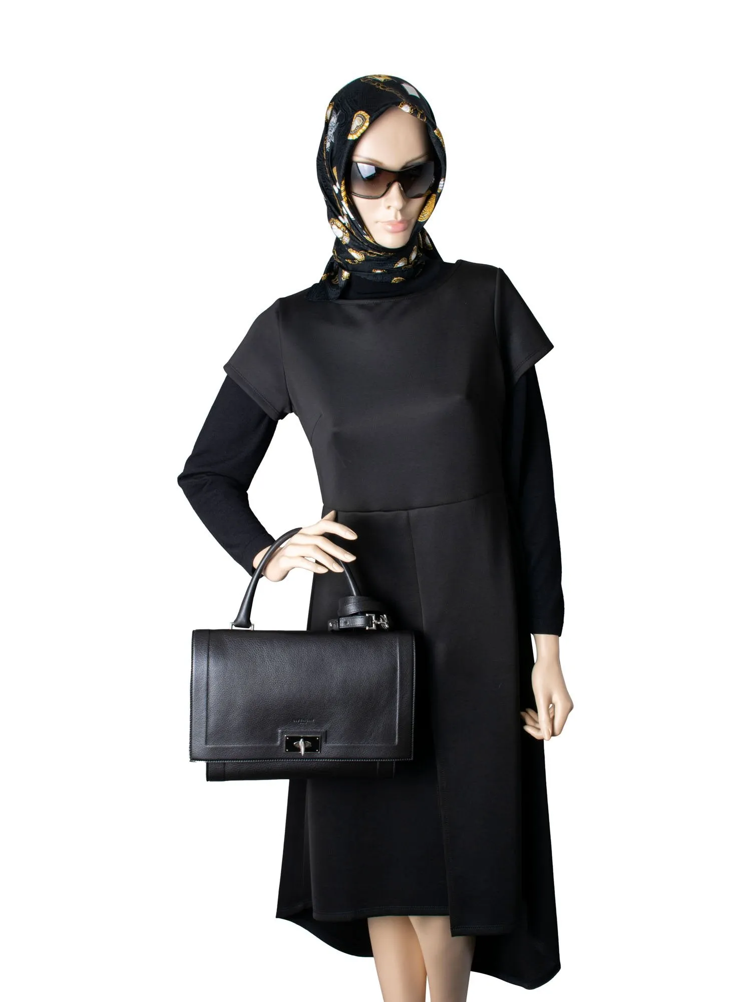 Givenchy Leather Shark Satchel Bag Black