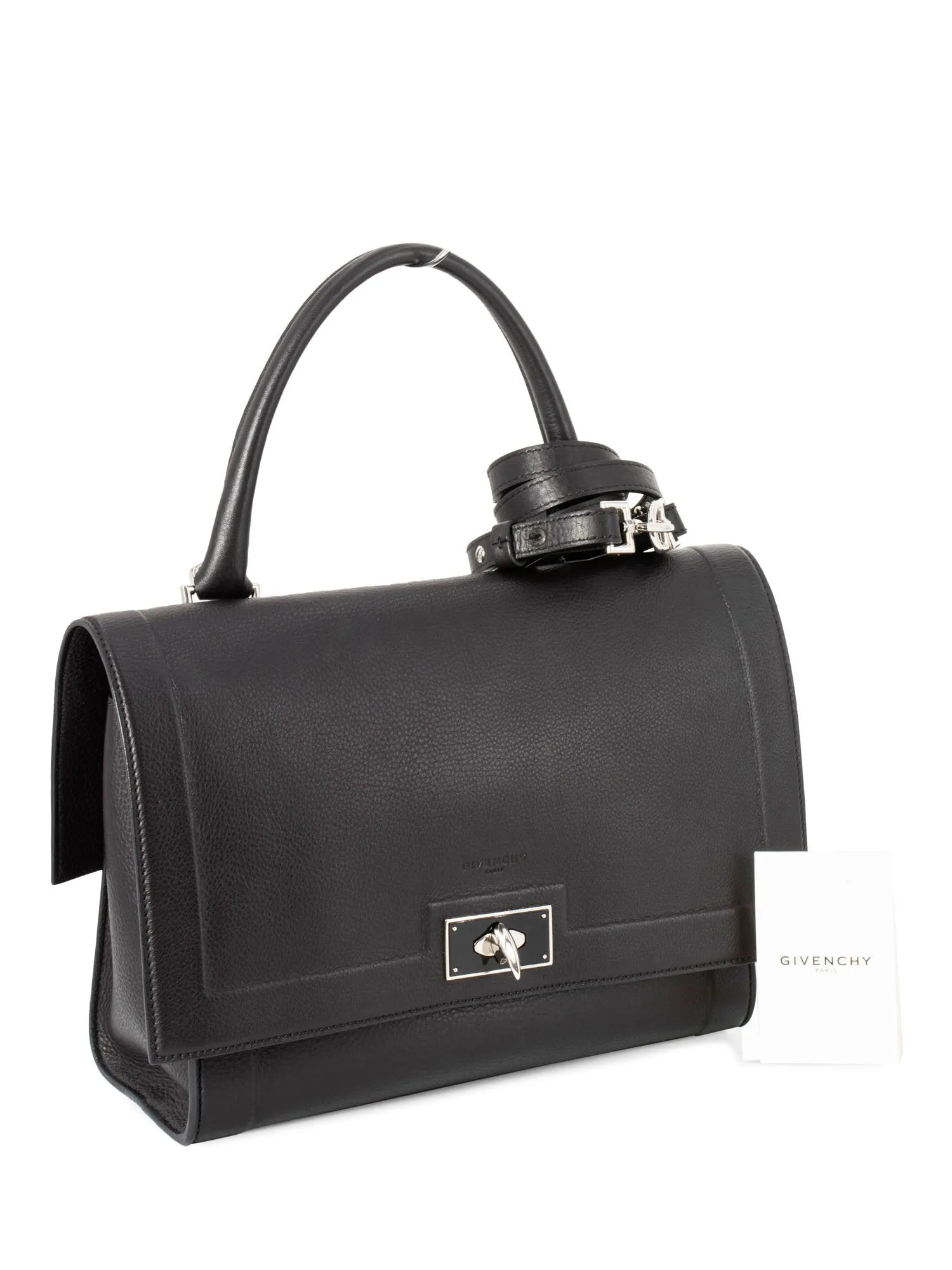 Givenchy Leather Shark Satchel Bag Black
