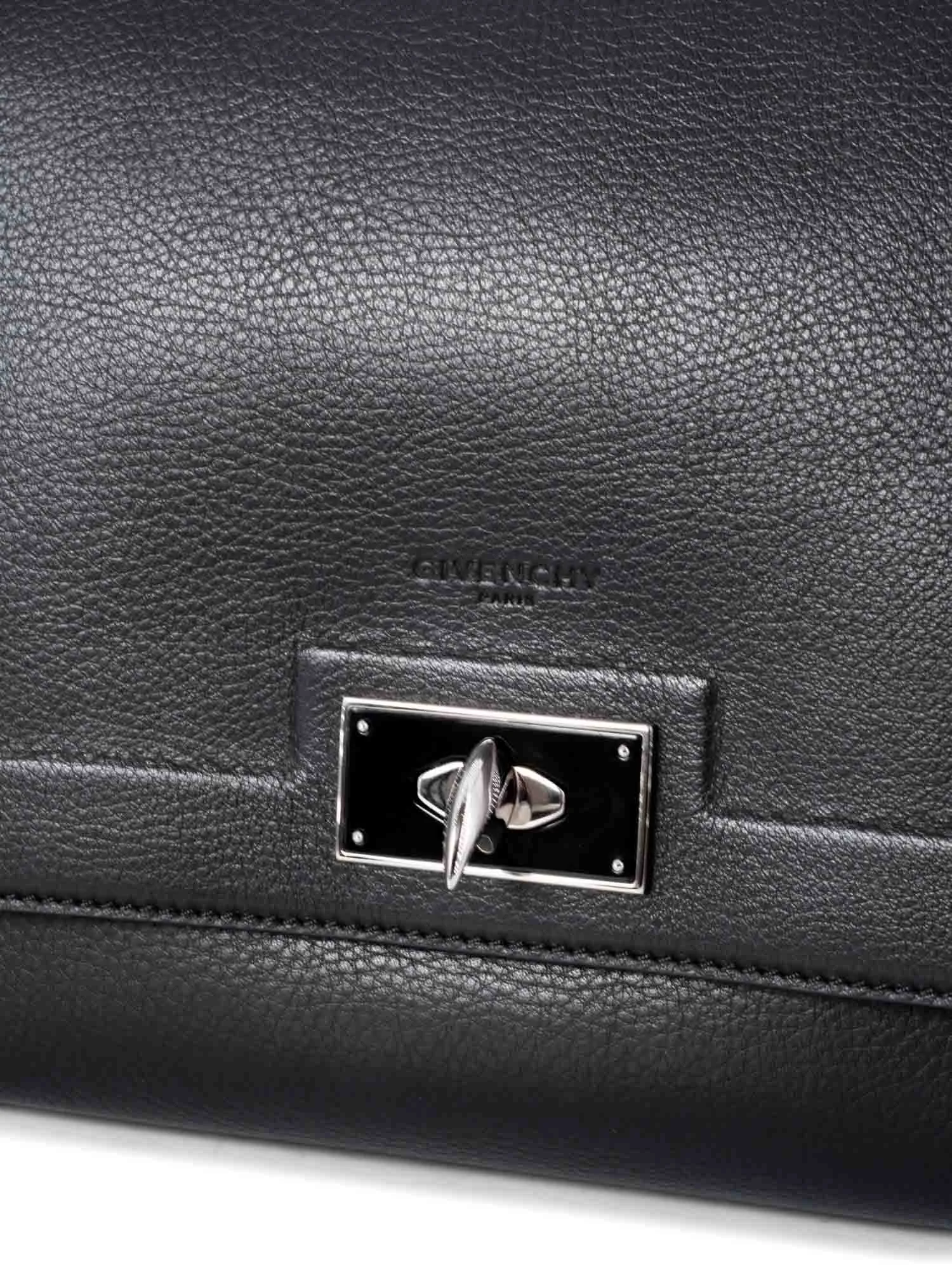 Givenchy Leather Shark Satchel Bag Black