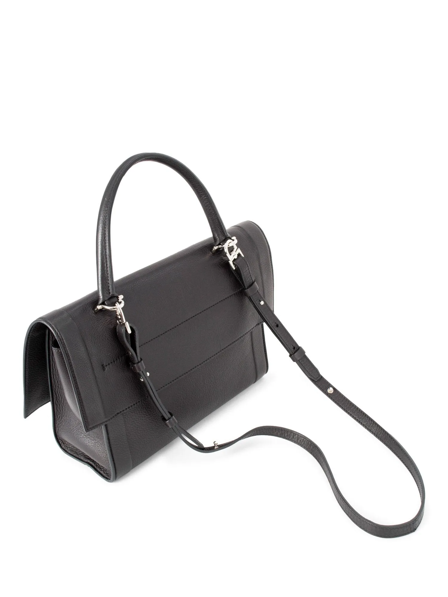 Givenchy Leather Shark Satchel Bag Black
