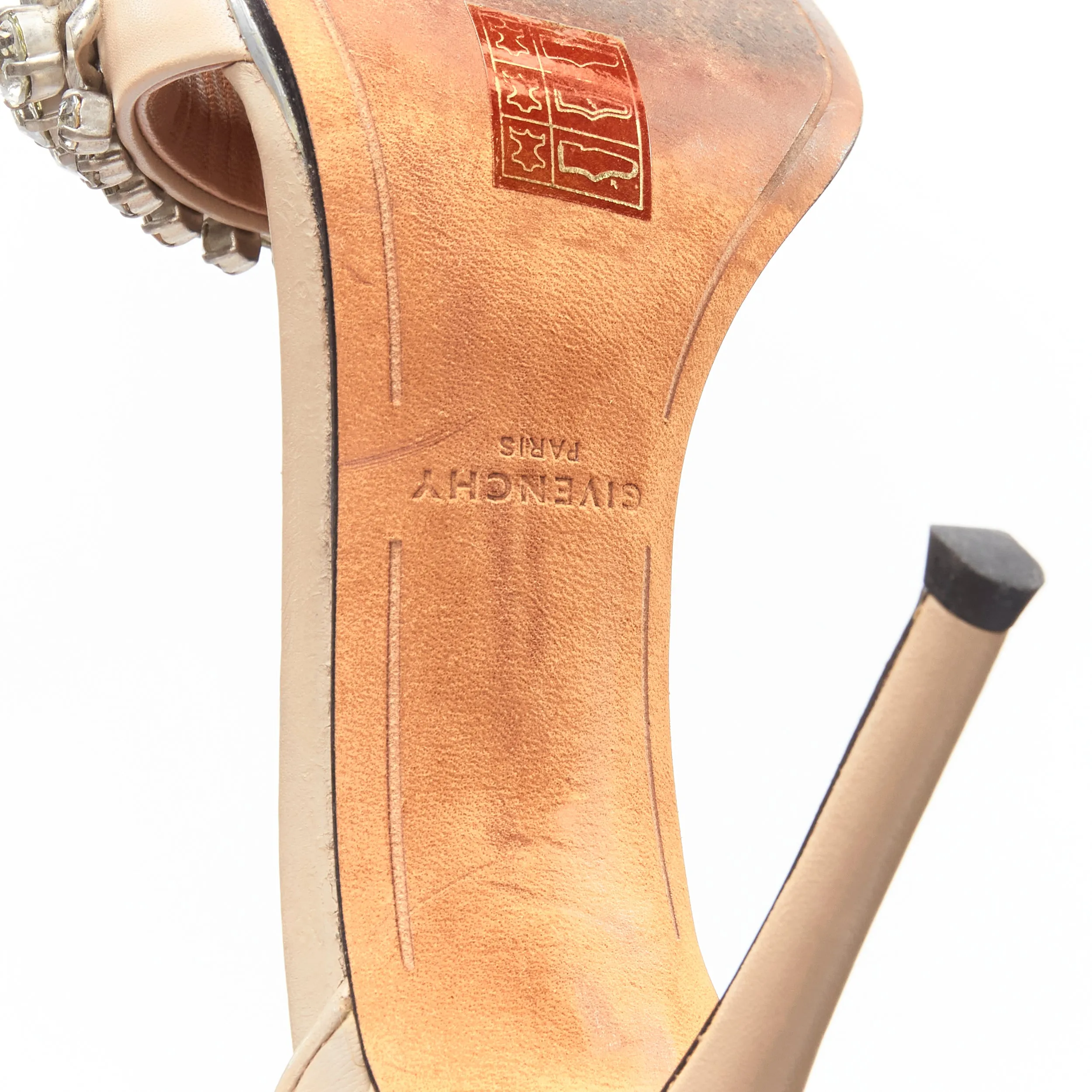 GIVENCHY Riccardo Tisci crystal embellished ankle strap high heel sandals EU37