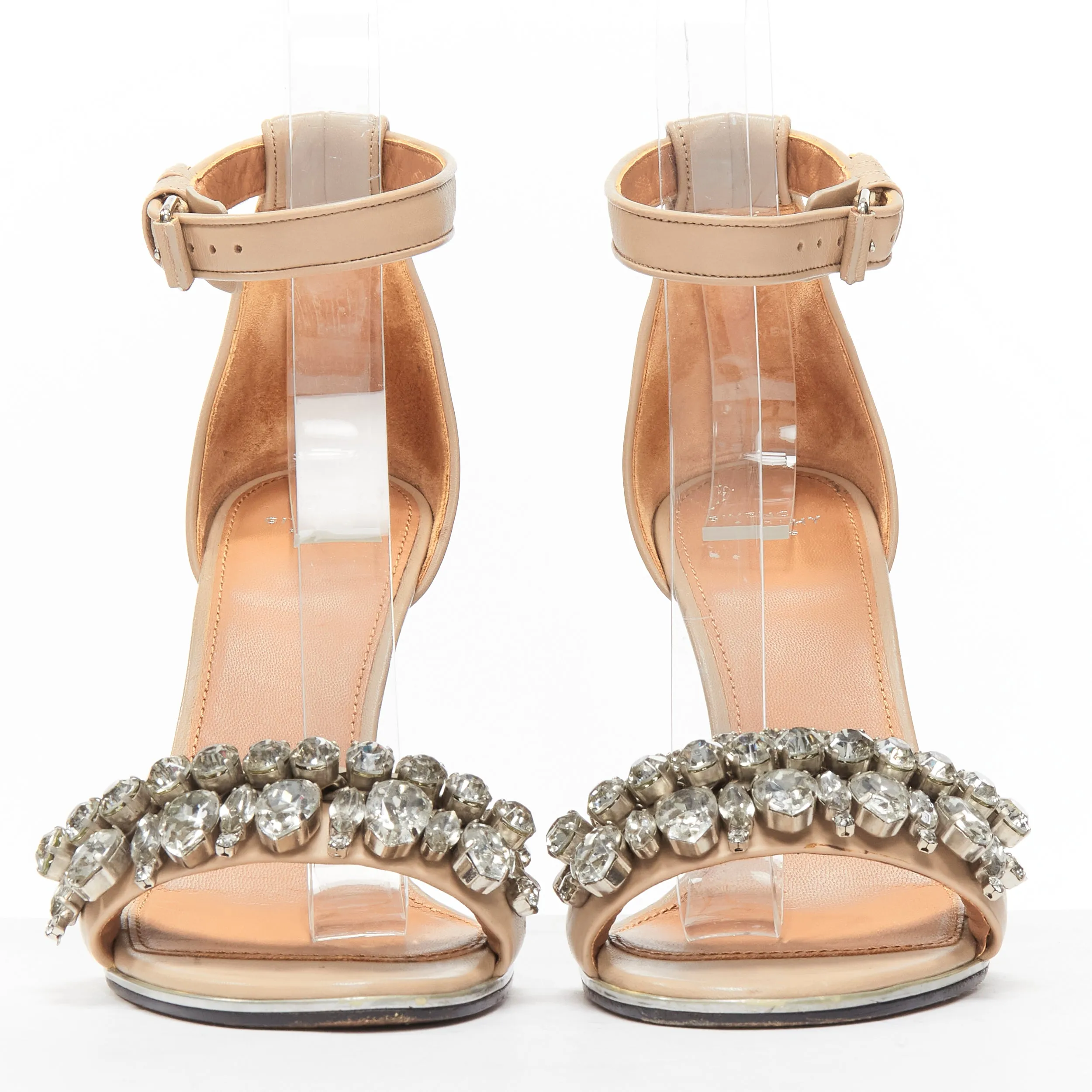 GIVENCHY Riccardo Tisci crystal embellished ankle strap high heel sandals EU37