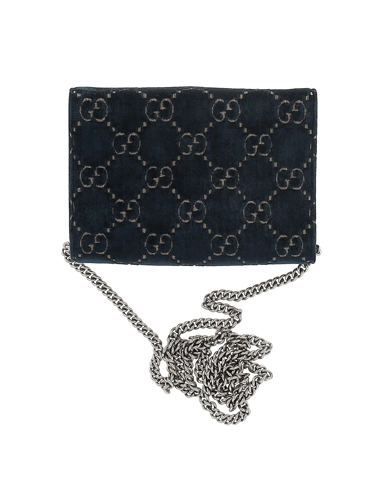 Gucci GG Dionysus Mini Shoulder Bag in Blue Velvet