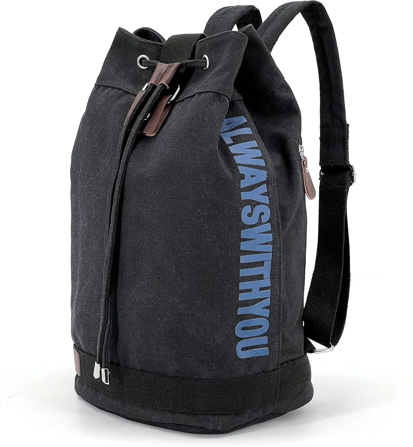 Jaegvida Canvas Drawstring Backpack Bucket Bag GYM Drawstring Bag