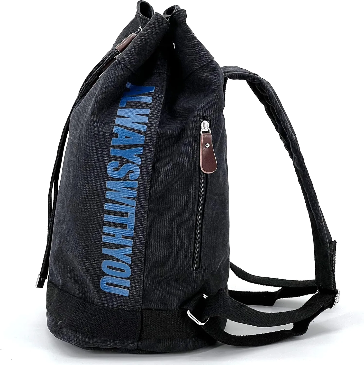 Jaegvida Canvas Drawstring Backpack Bucket Bag GYM Drawstring Bag