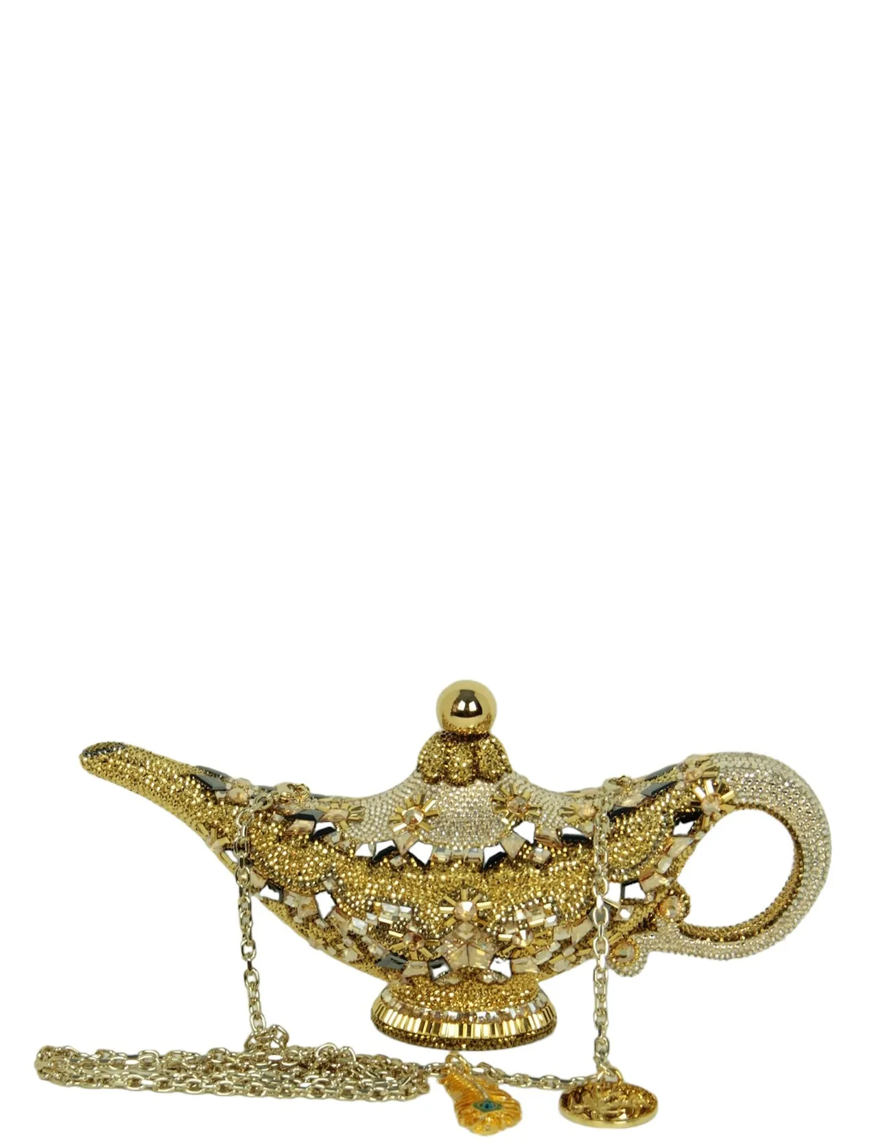 Judith Leiber Disney Crystal Genie Lamp Minaudiere Clutch Bag