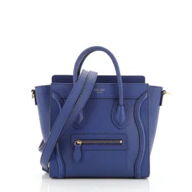 Luggage Handbag Grainy Leather Nano