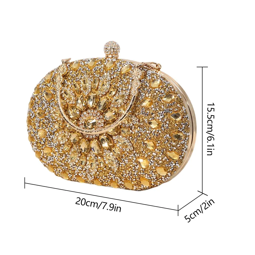 MOJOYCE Bling-Bling Oval Clutch