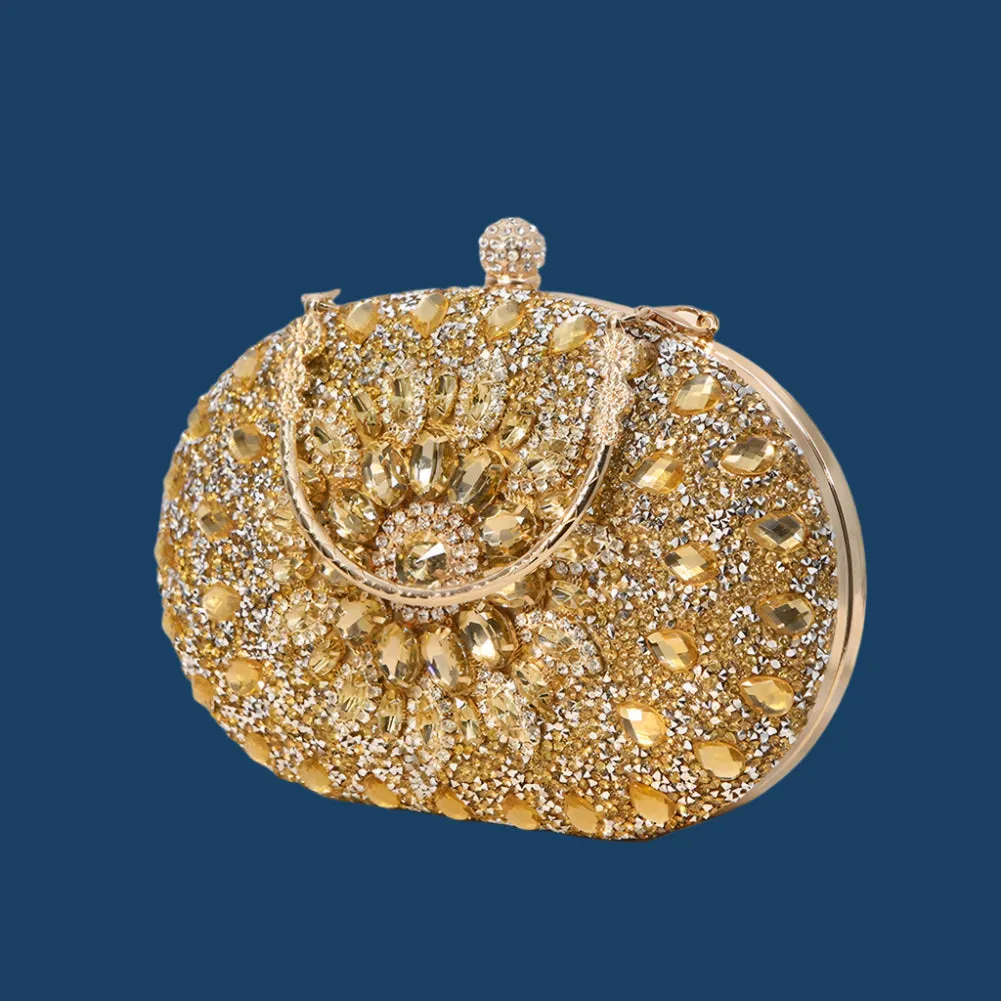 MOJOYCE Bling-Bling Oval Clutch