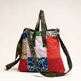 Multicolor - Handmade Block Printed Quilted Cotton Patchwork Sling Bag