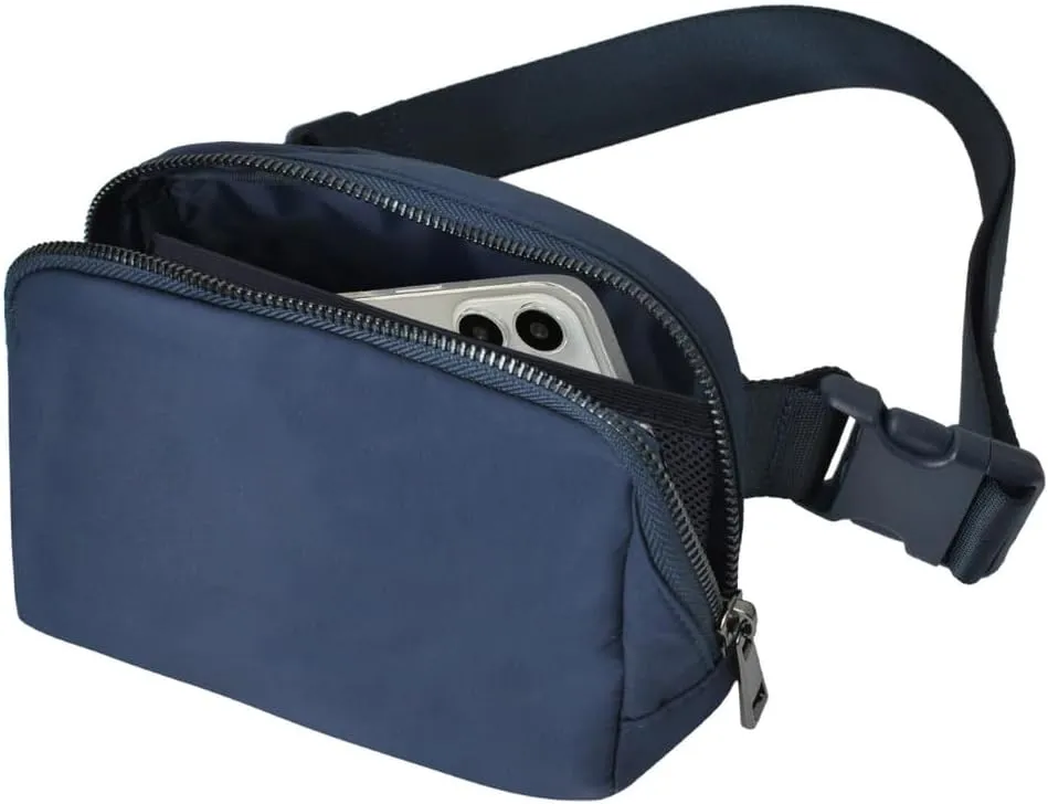 NGIL Mini Belt Bag for Women Crossbody Pack Workout Traveling Running Hiking Waist Bag with Adjustable Strap(Navy)