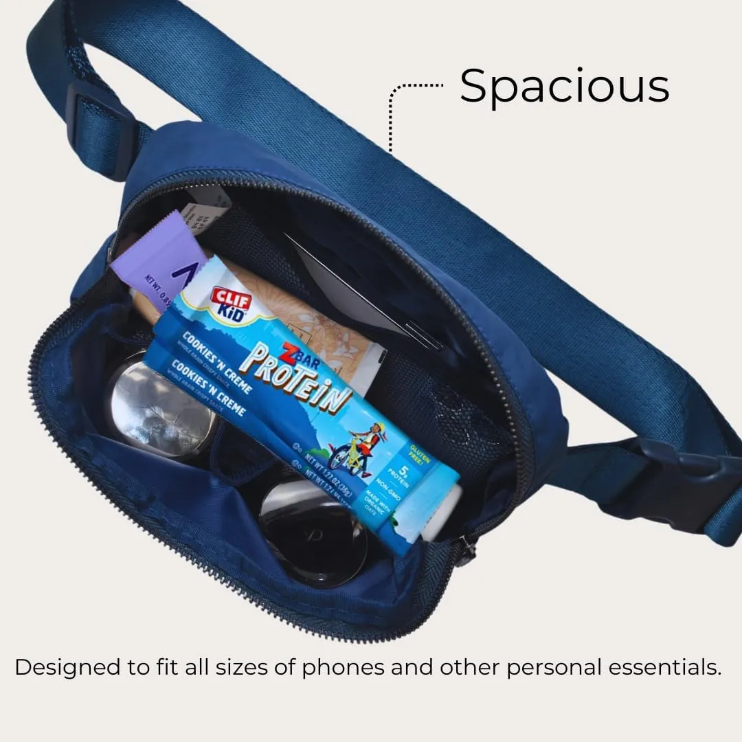 NGIL Mini Belt Bag for Women Crossbody Pack Workout Traveling Running Hiking Waist Bag with Adjustable Strap(Navy)