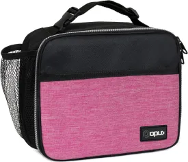 opux Insulated Lunch Bag Kids, Lunch Box for School Boy Girl, Leakproof Small Reusable Compact Soft Mini Cooler Bag, Toddler Small Lunch Boxes Kit Pail with Front Side Pockets (Pink)