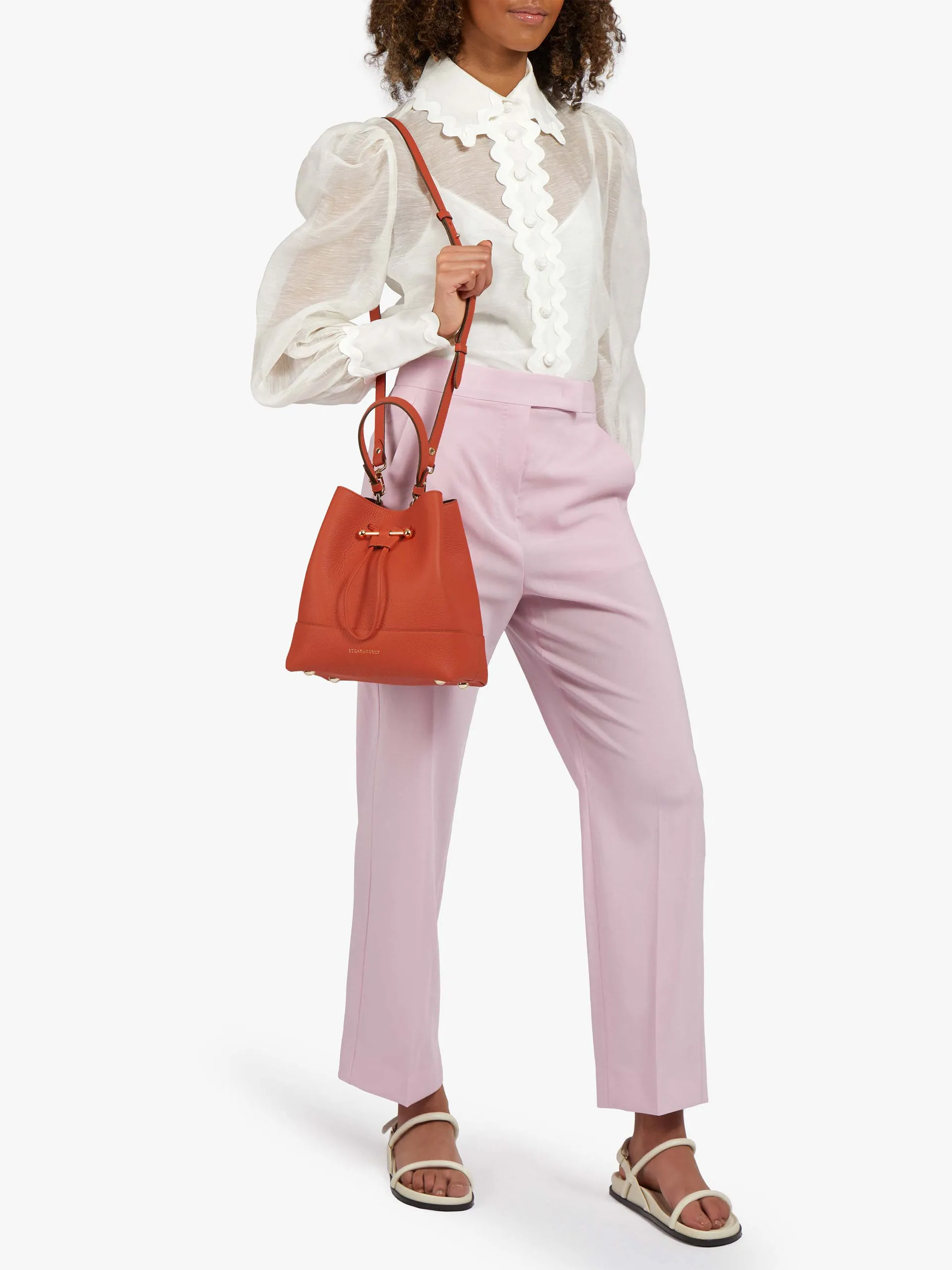 Orange Lana Osette top handle bag