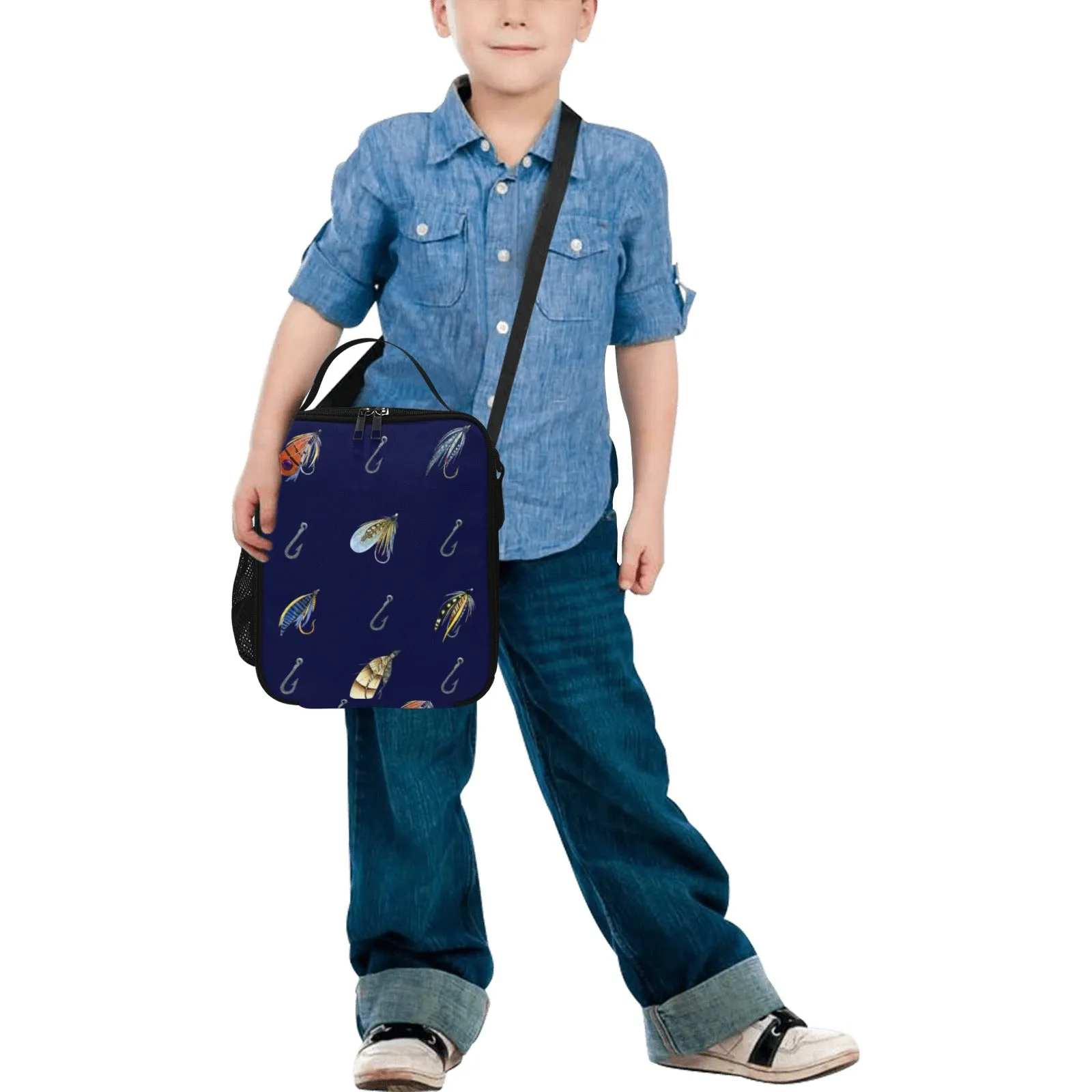 Parker in Blue Lunch Bag for Kids - Durable Nylon, Thermal Insulation