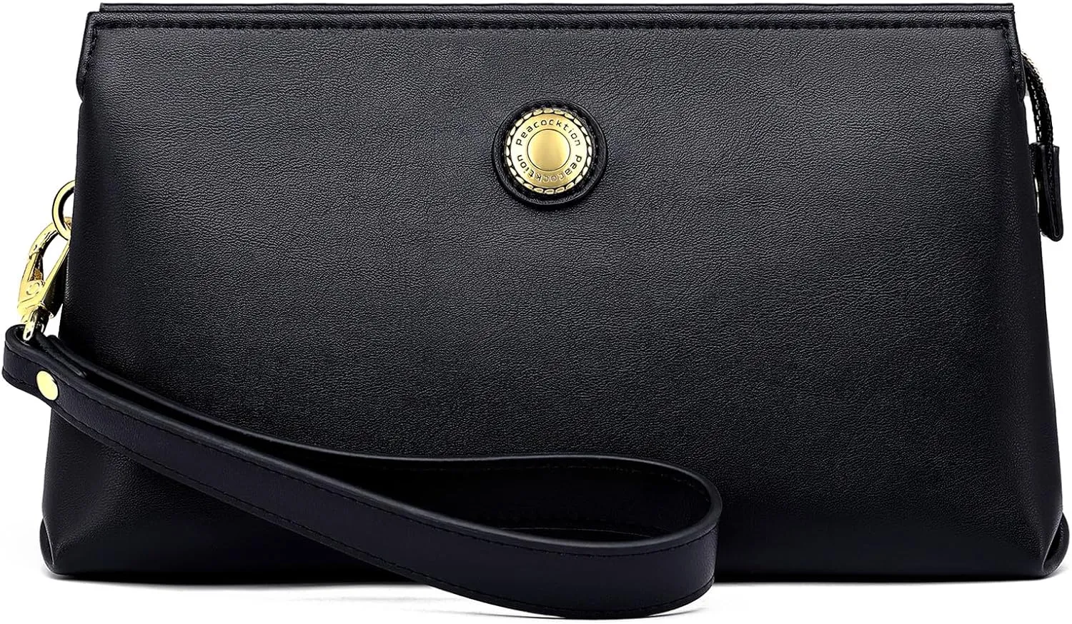 Peacocktion Wristlet Clutch Purses for Women, Leather RFID Wristlet Wallets for Women with Zipper, Travel Purse